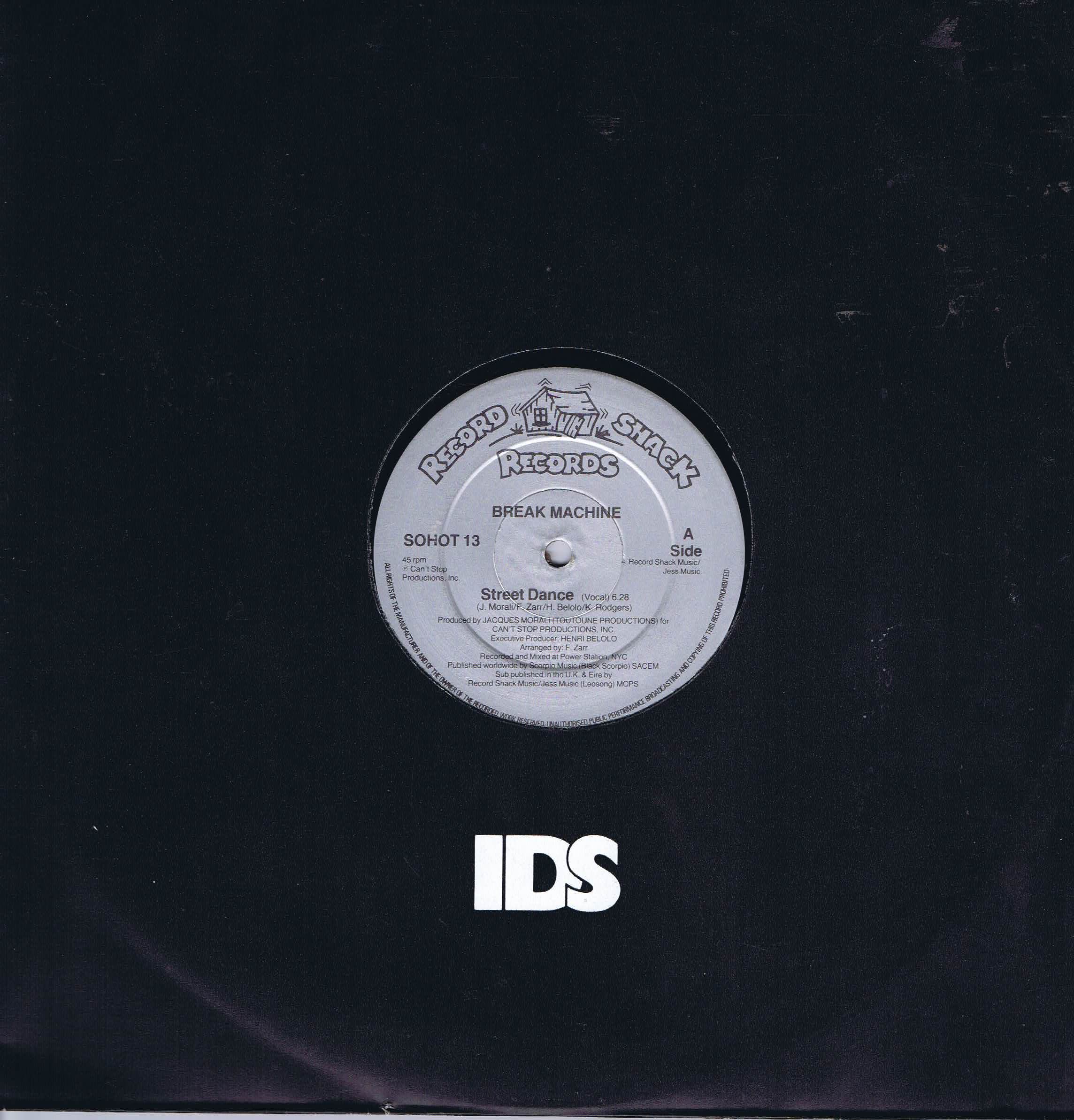 Break Machine - Street Dance - SOHOT 13 - 12-inch Vinyl Record