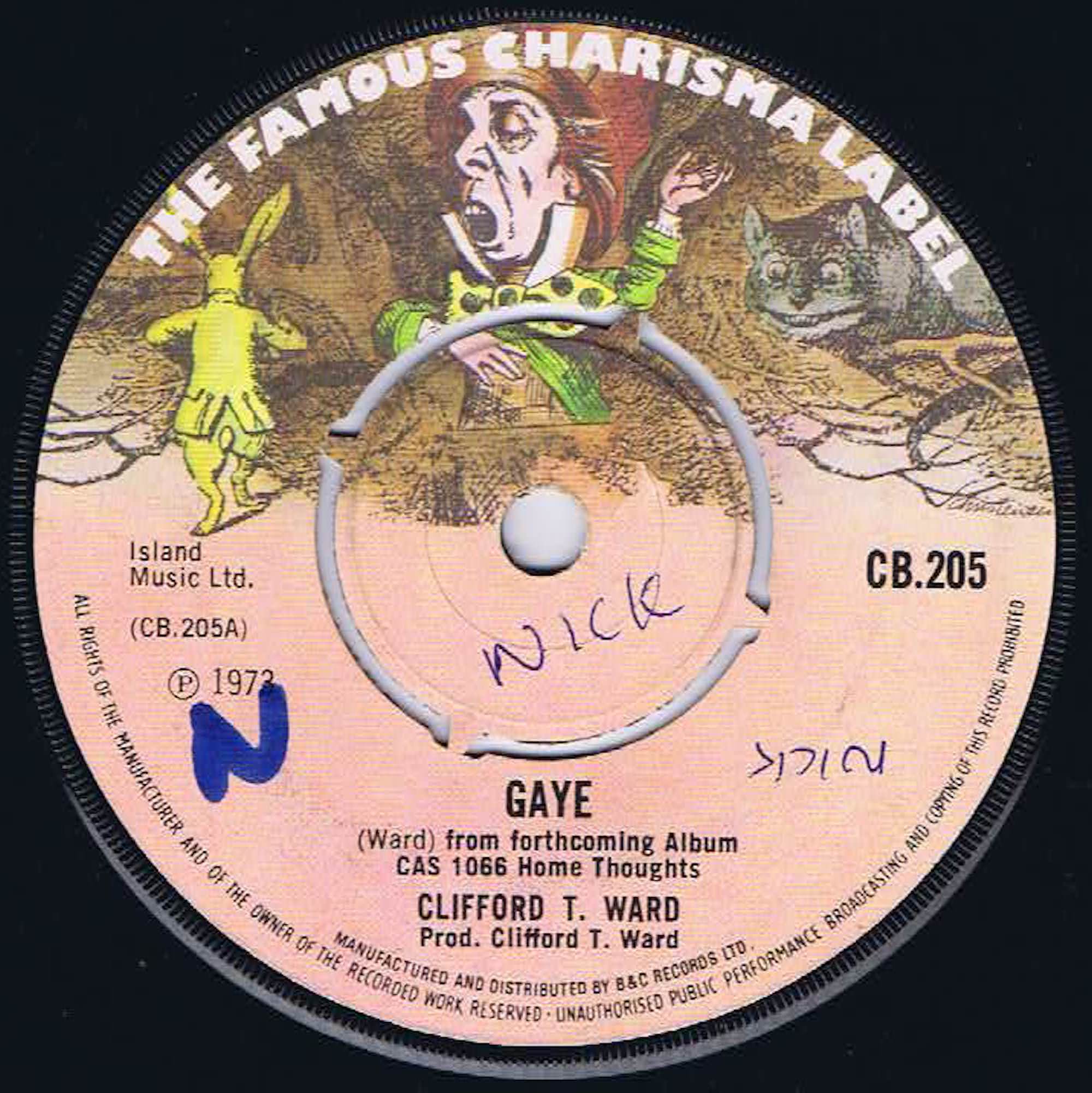 Clifford T. Ward – Gaye - CB.205 - 7-inch Vinyl Record