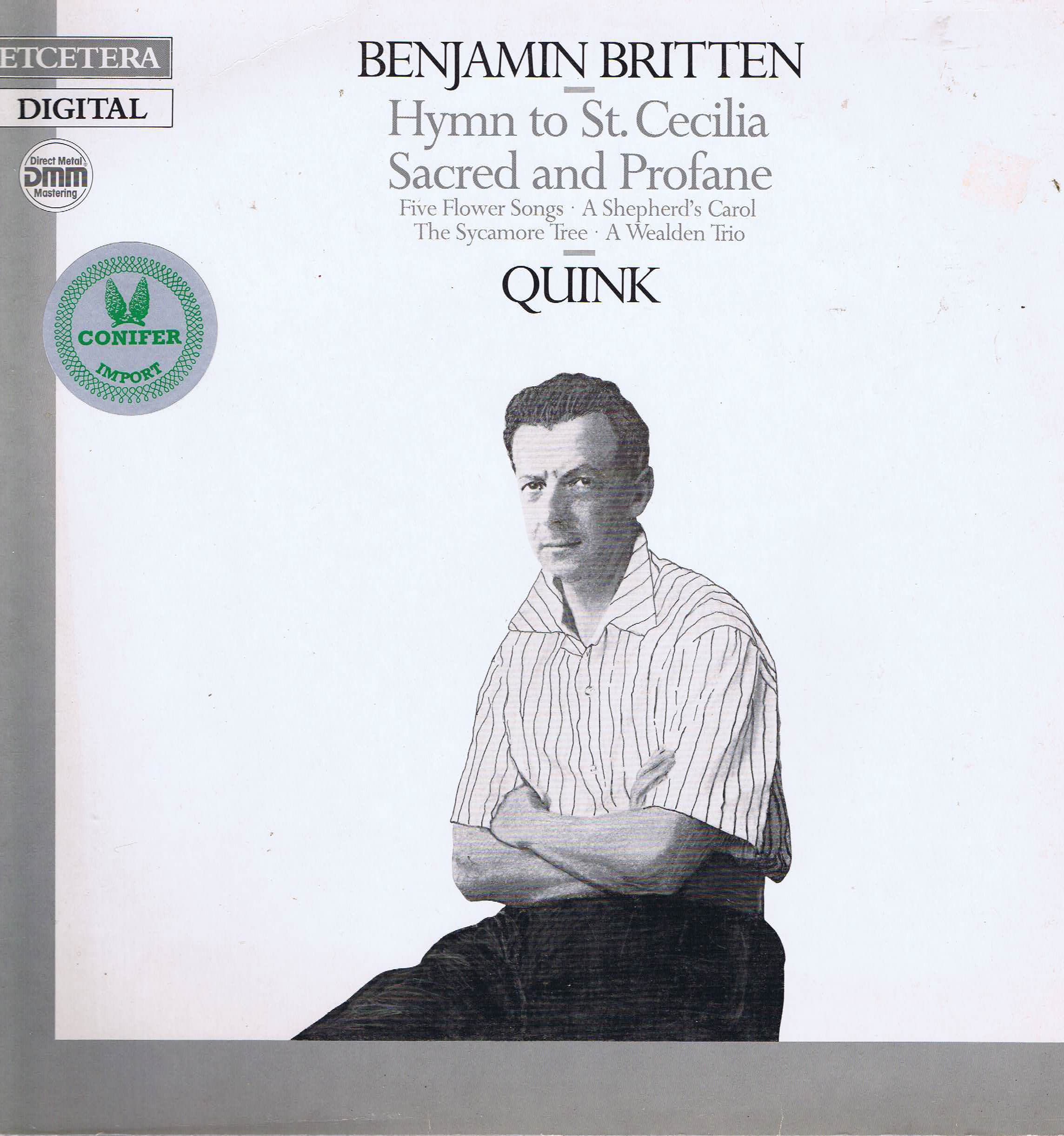 Britten - Hymn To Cecilia - Quink - ETC 107 - LP Record