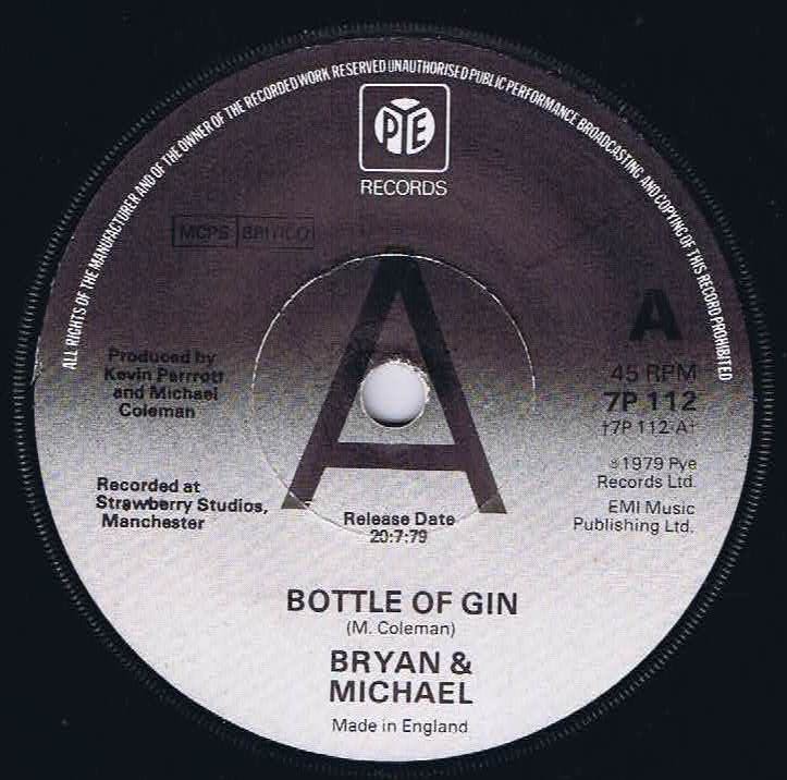 Bryan & Michael – Bottle Of Gin - 7P 112 - Promo - 7-inch Vinyl Record