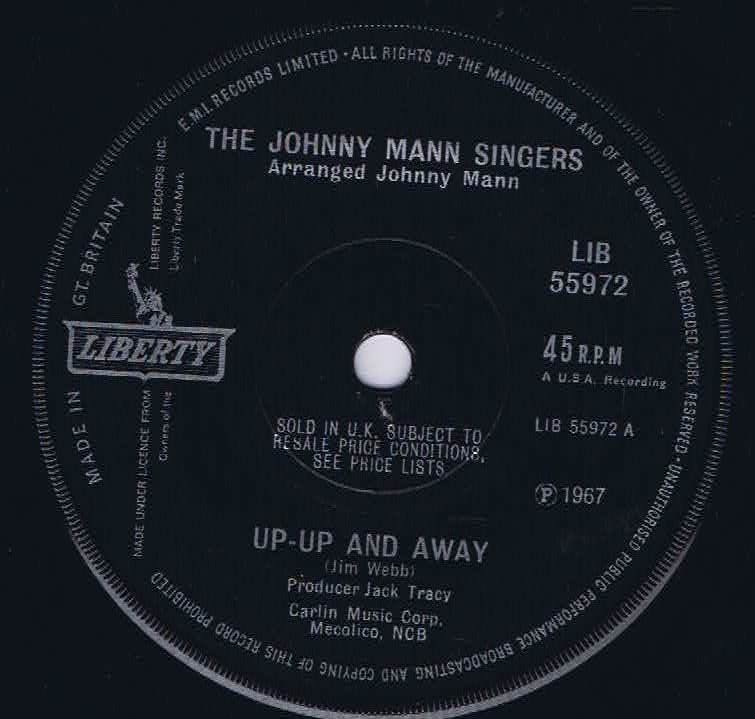 The Johnny Mann Singers – Up-up And Away - LIB 55972 - 7-inch Vinyl Record