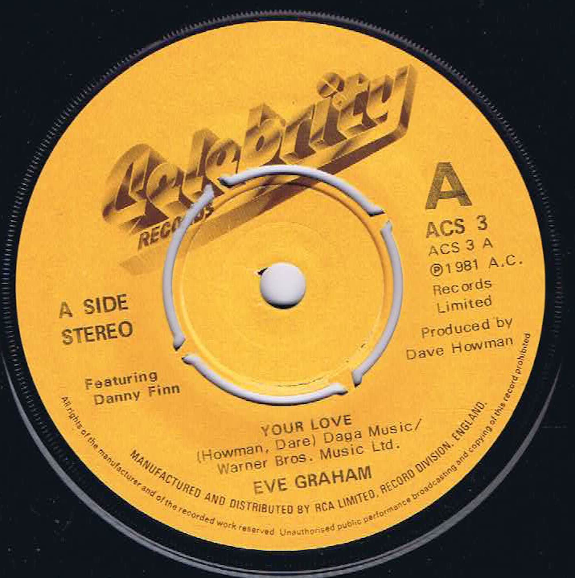 Eve Graham – Your Love - ACS 3 - 7-inch Vinyl Record