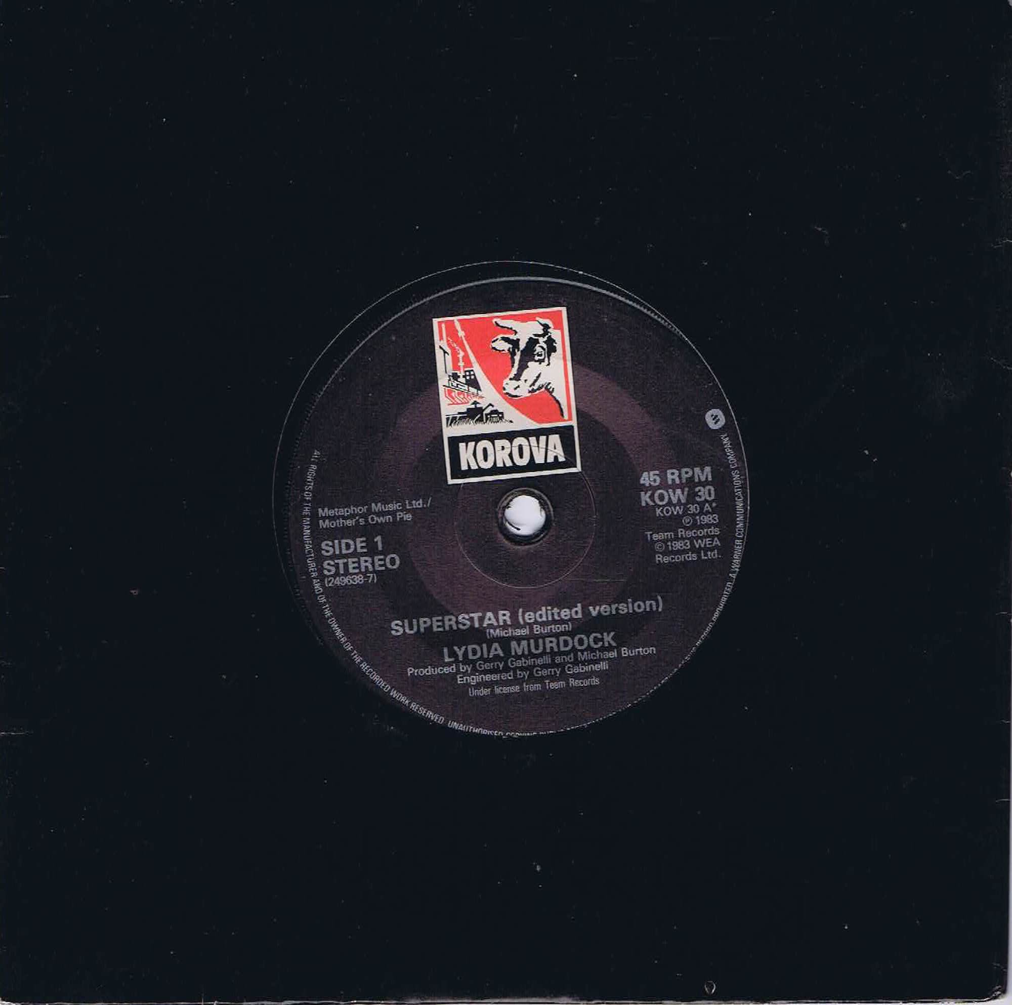Lydia Murdock – Superstar - KOW 30 - 7-inch Vinyl Record