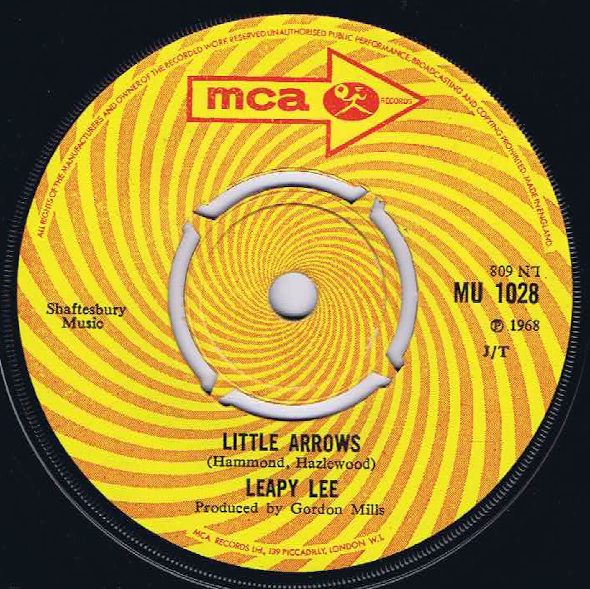 Leapy Lee – Little Arrows / Time Will Tell - MU 1028 - 7-inch Vinyl Record