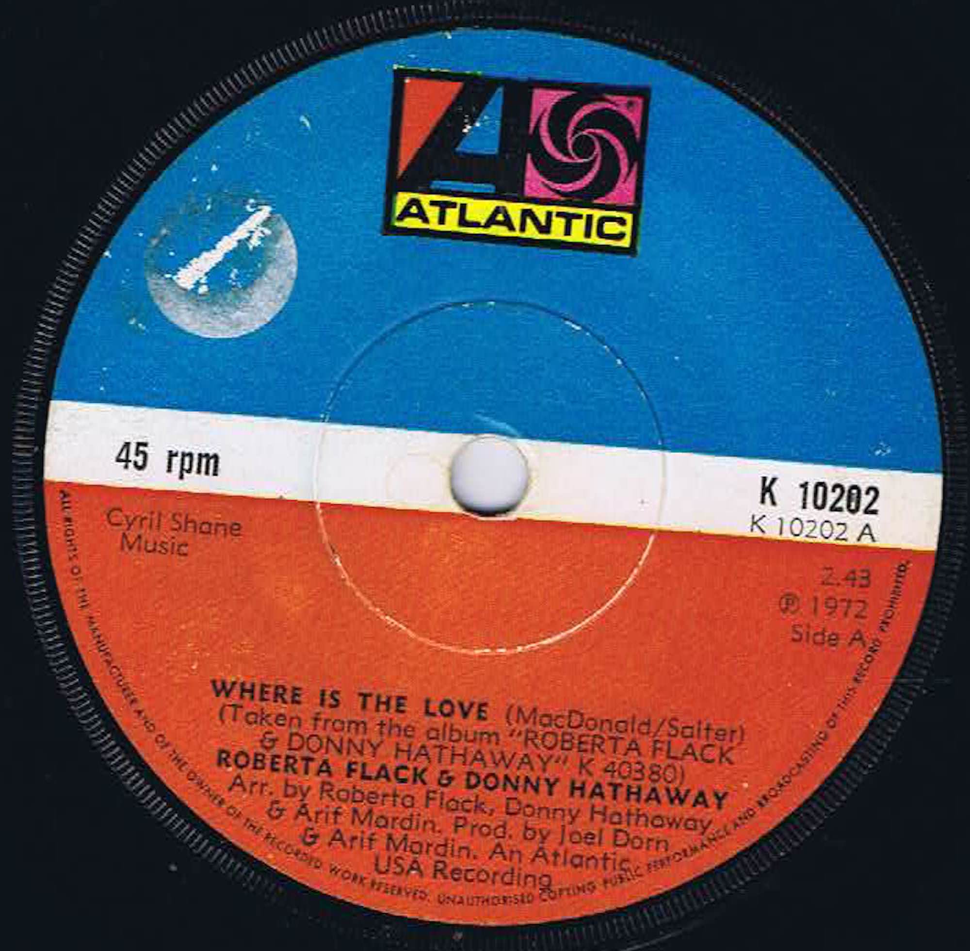 Roberta Flack & Donny Hathaway – Where Is The Love - 7-inch Vinyl Record