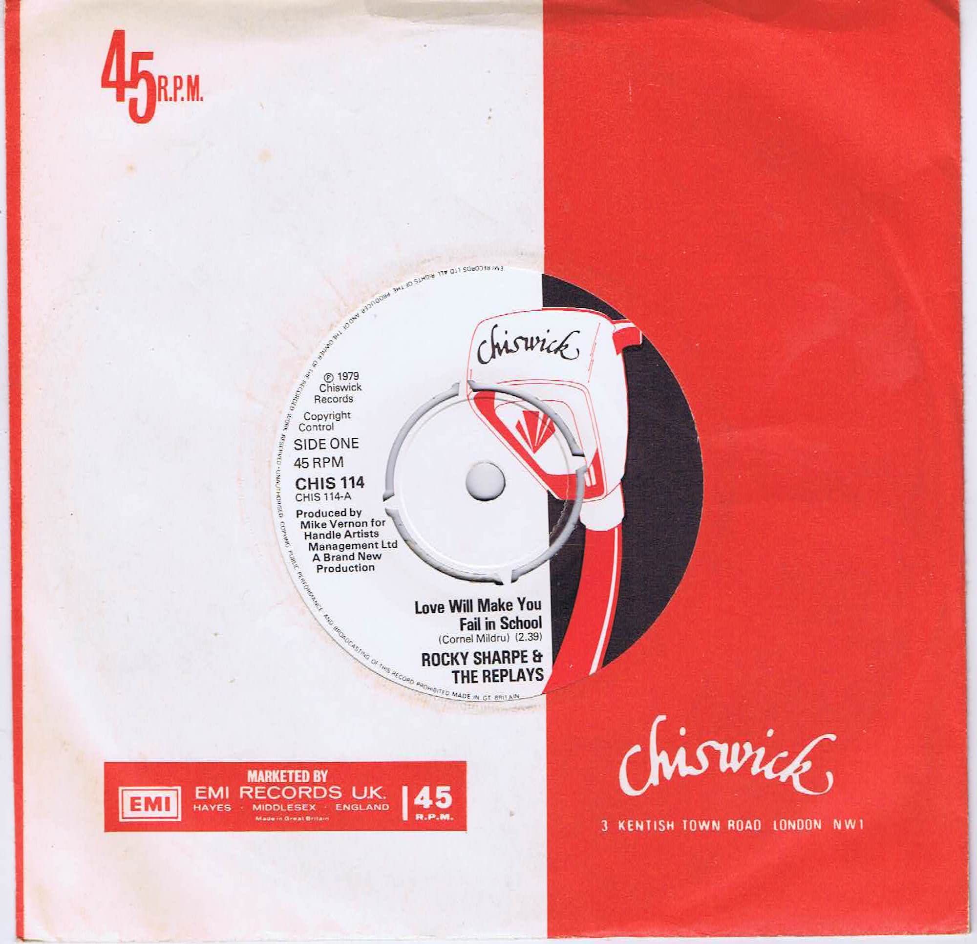 Rocky Sharpe And The Replays – Love Will Make You Fail In School - 7-inch Vinyl Record