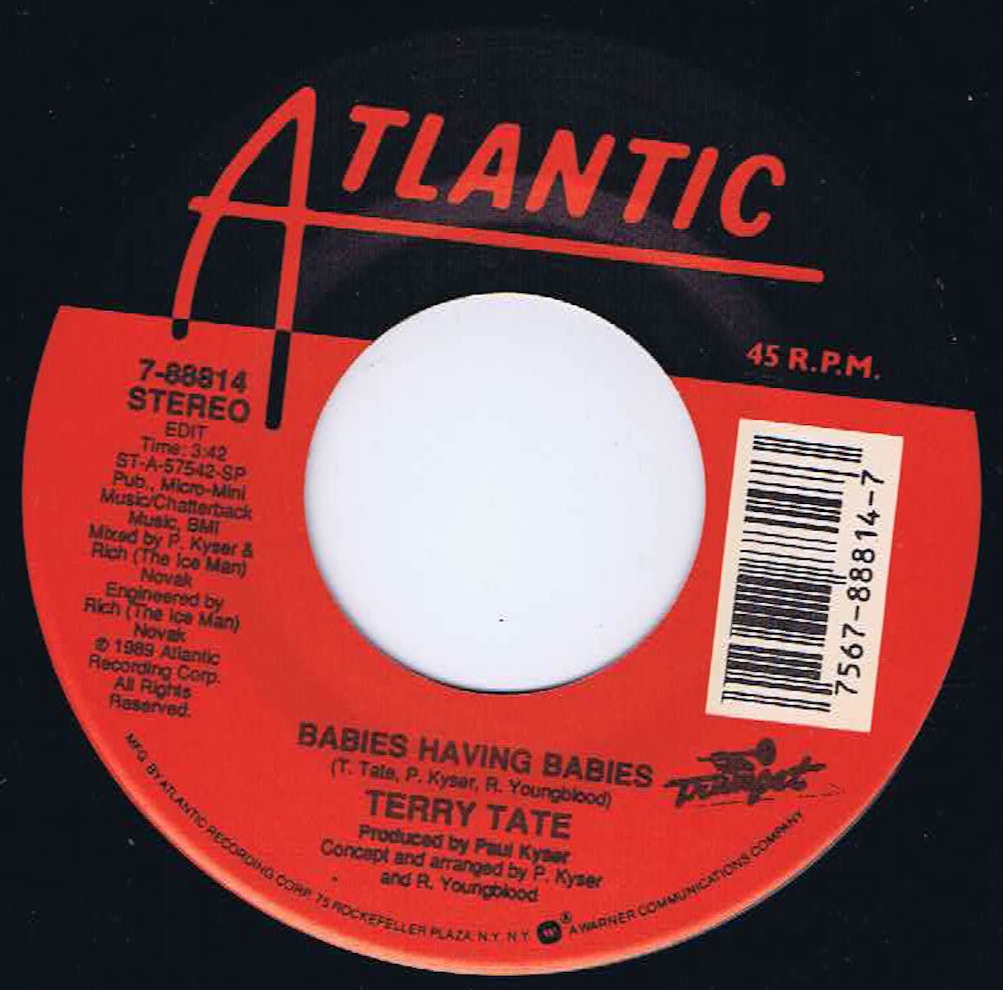 Terry Tate – Babies Having Babies - 7-88814 - 7-inch Vinyl Record