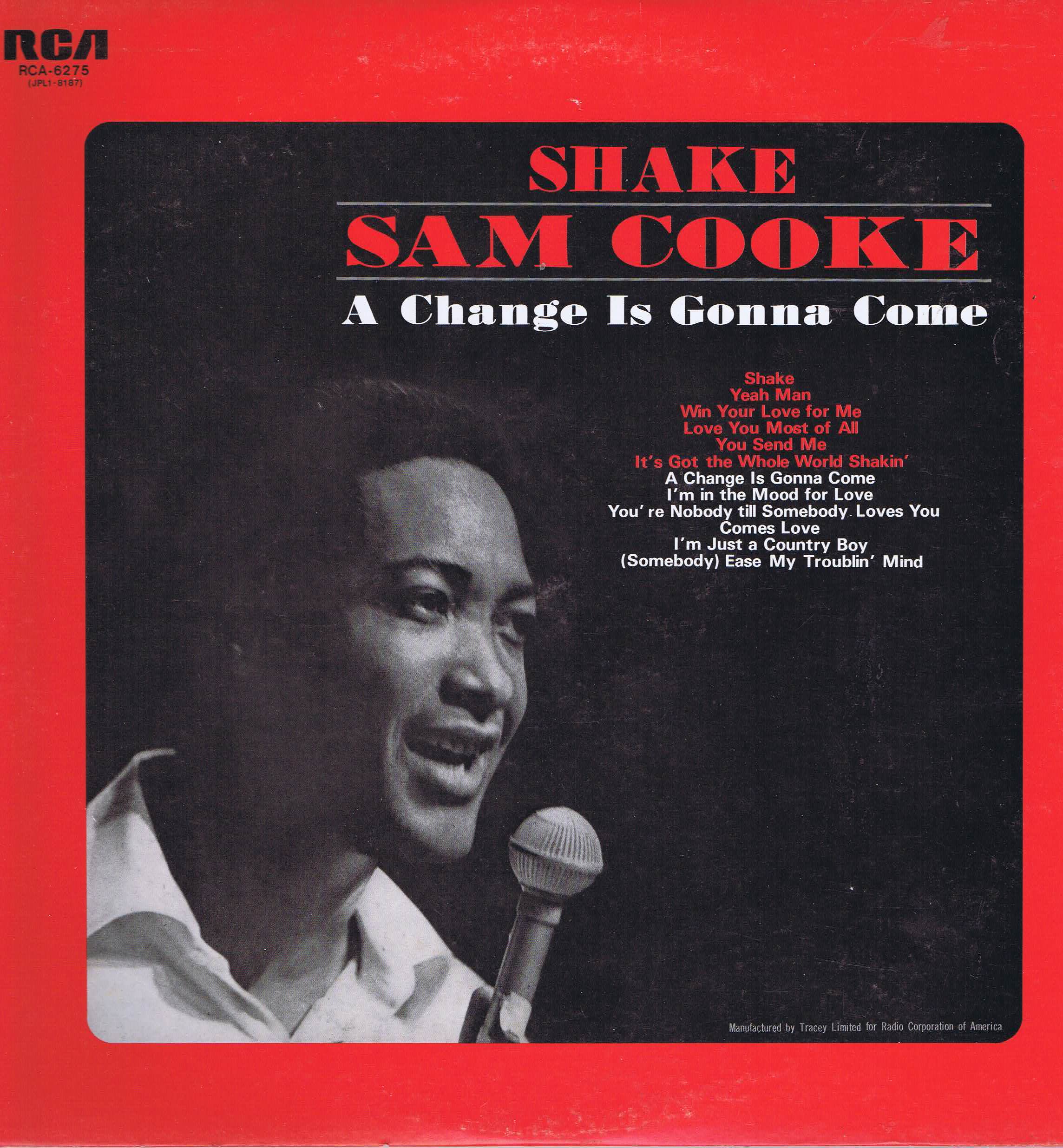 Sam Cooke – Shake - RCA-6275 - Japan LP Vinyl Record