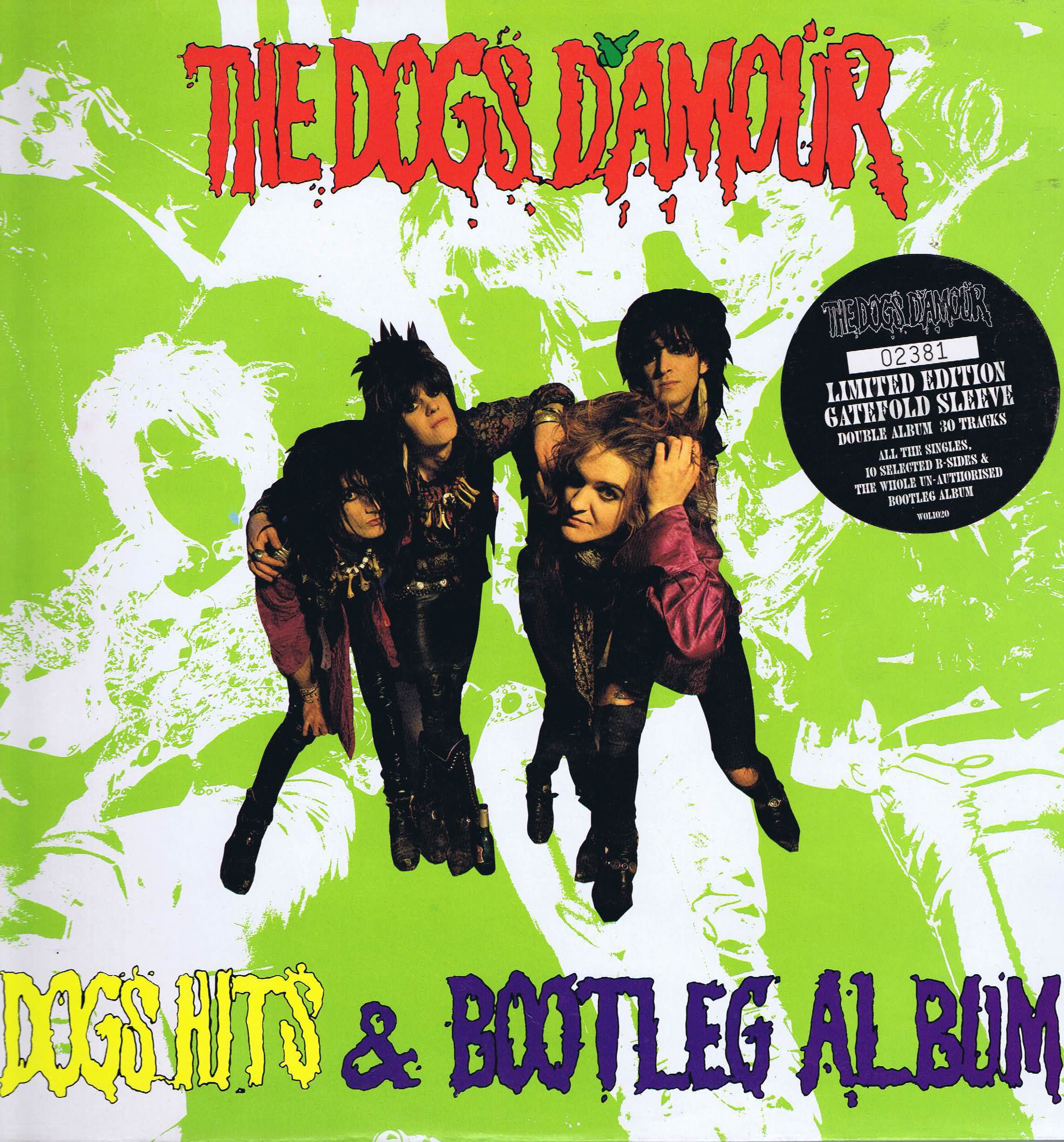 The Dogs D'Amour - Dogs Hits & Bootleg Album - WOL 1020 - Ltd Double LP Vinyl Record