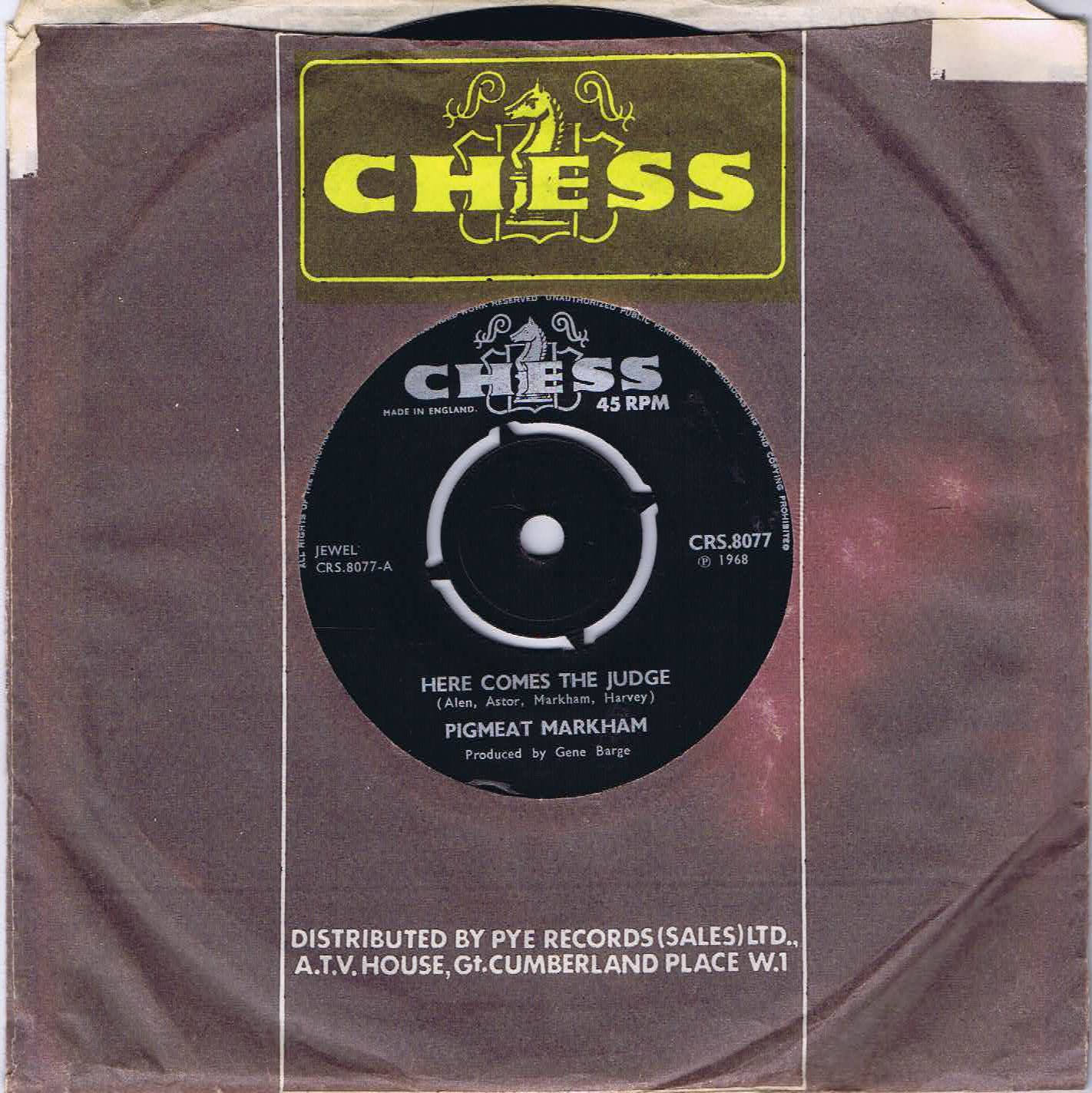 Pigmeat Markham - Here Comes The Judge - Chess CRS.8077 - 7-inch Vinyl Record