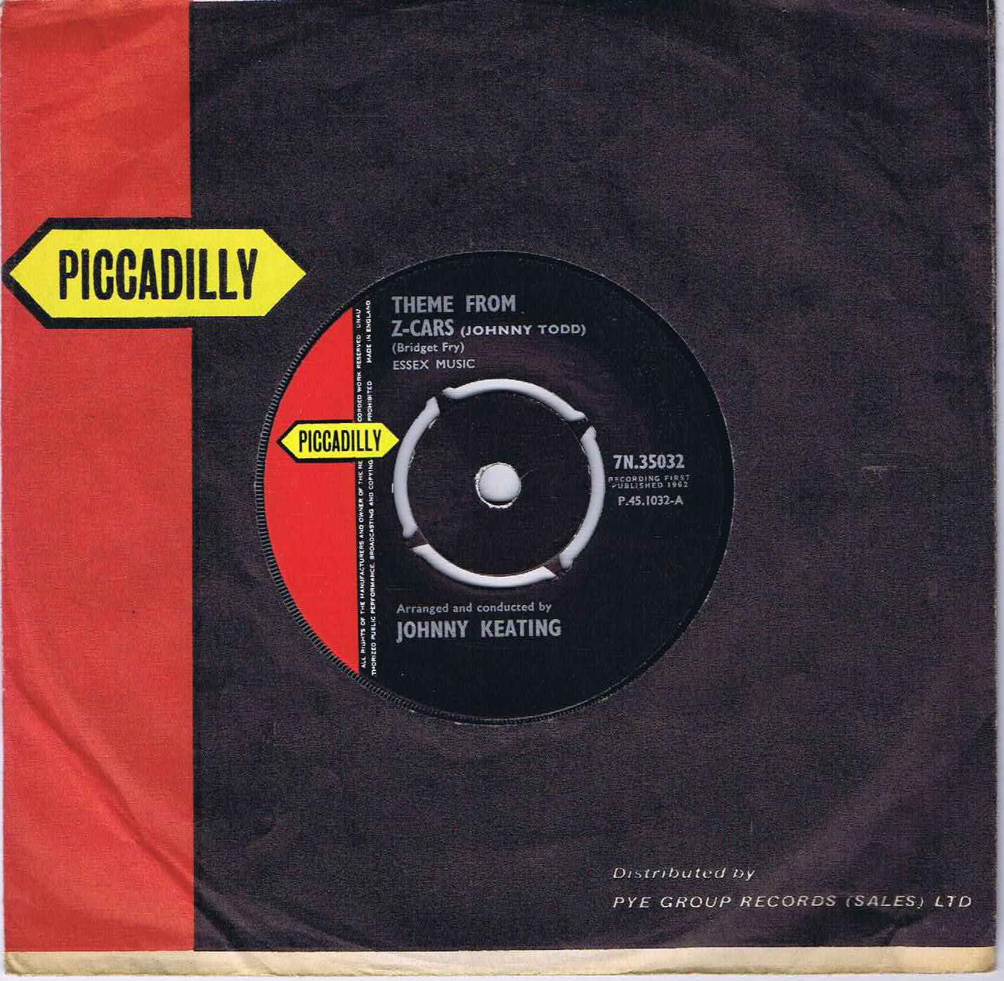Johnny Keating – Theme From Z-Cars ‎– 7N 35032 - 7-inch Vinyl Record