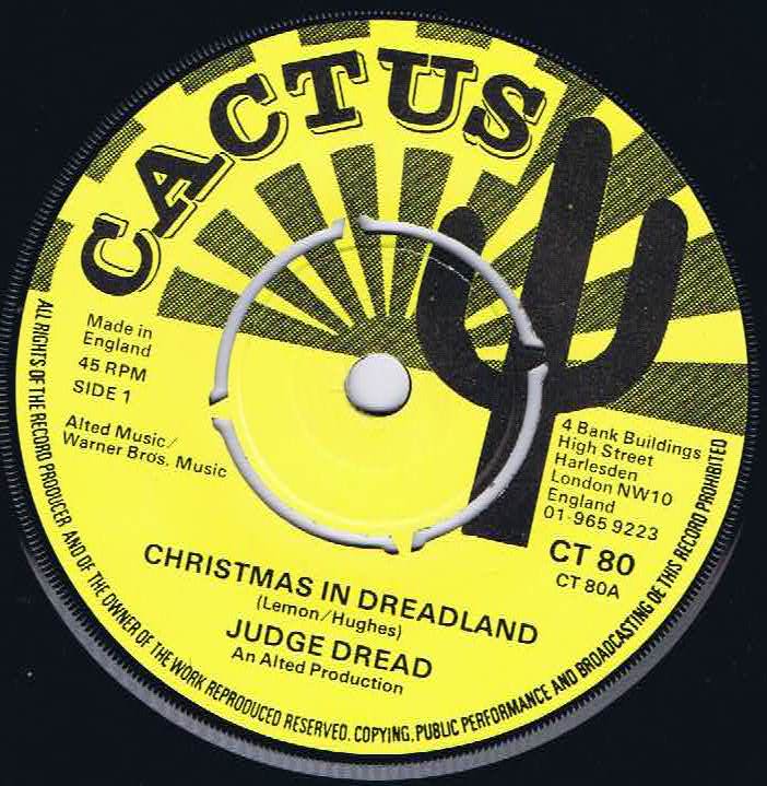 Judge Dread - Christmas In Dreadland - Cactus CT 80 - 7-inch Vinyl Record