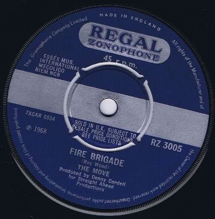 The Move - Fire Brigade - Regal Zonophone RZ 3005 - 7-inch Vinyl Record