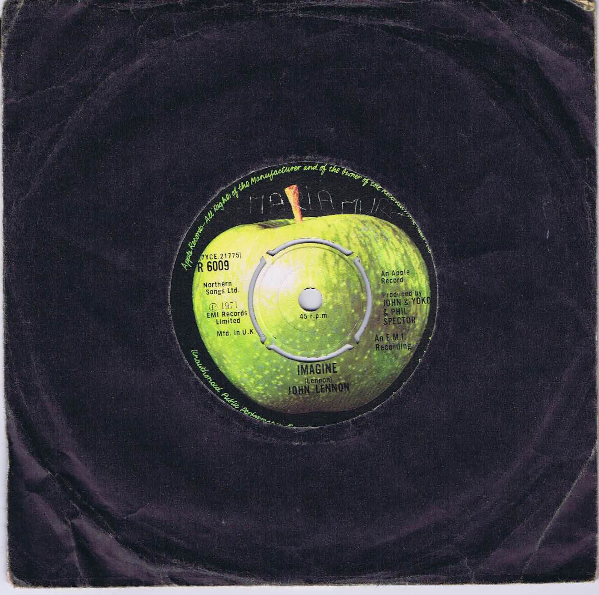 John Lennon – Imagine - R 6009 – 7-inch Vinyl Record