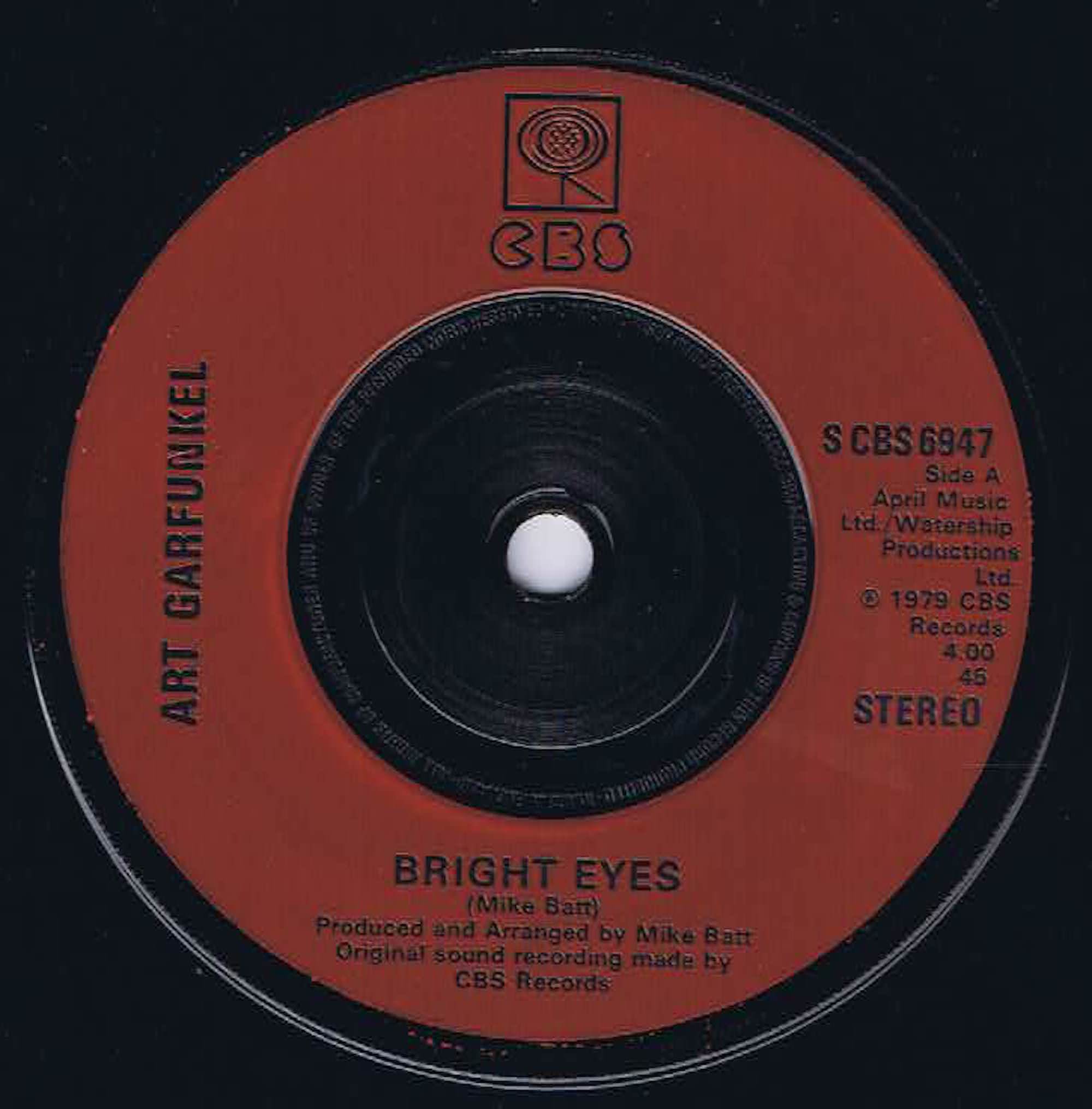 Art Garfunkel - Bright Eyes - 7-inch Vinyl Record