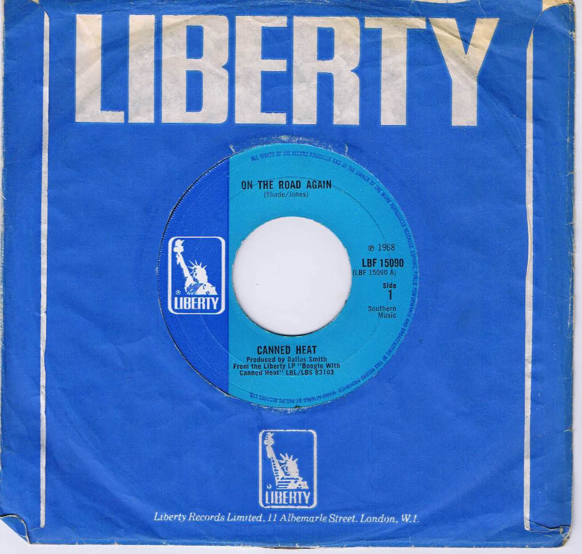 Canned Heat – On The Road Again - LBF 15090 - 7-inch Vinyl Record
