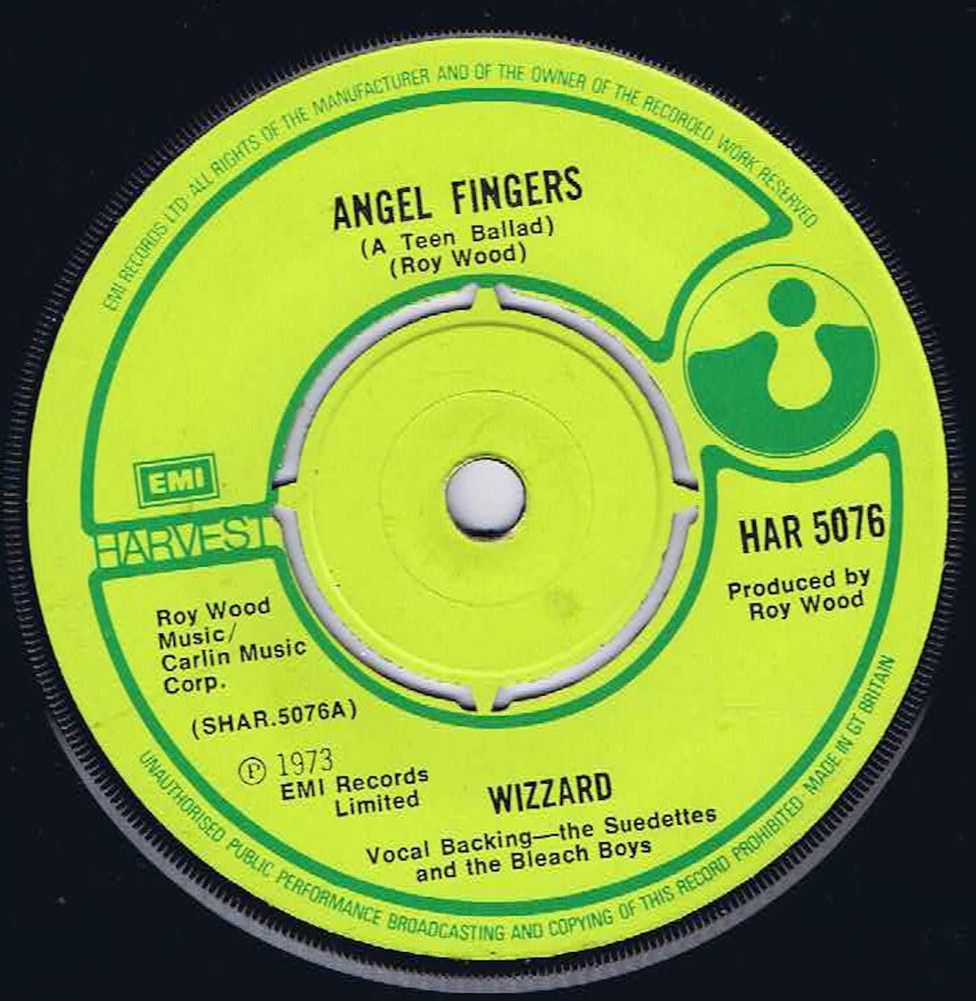 Wizzard – Angel Fingers (A Teen Ballad) - HAR 5076 - 7-inch Vinyl Record
