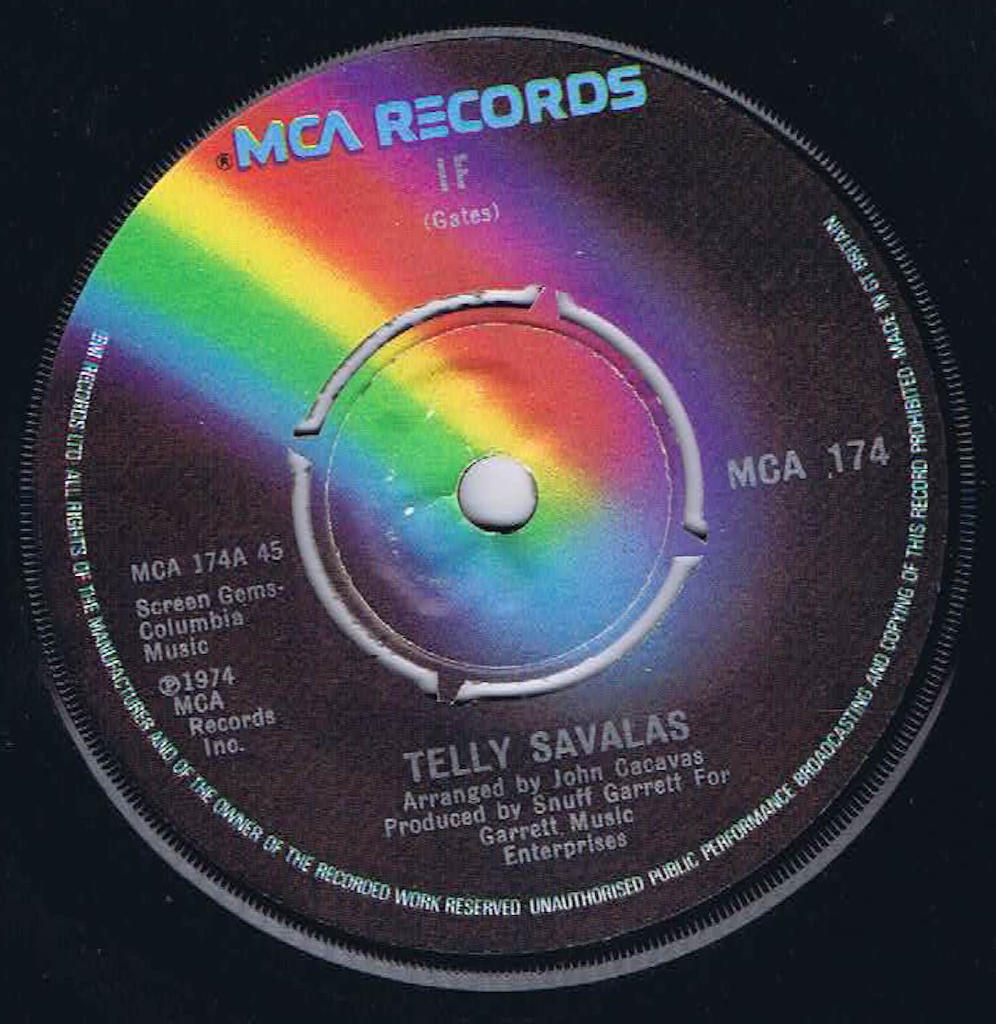 Telly Savalas – If - MCA 174 - 7-inch Vinyl Record