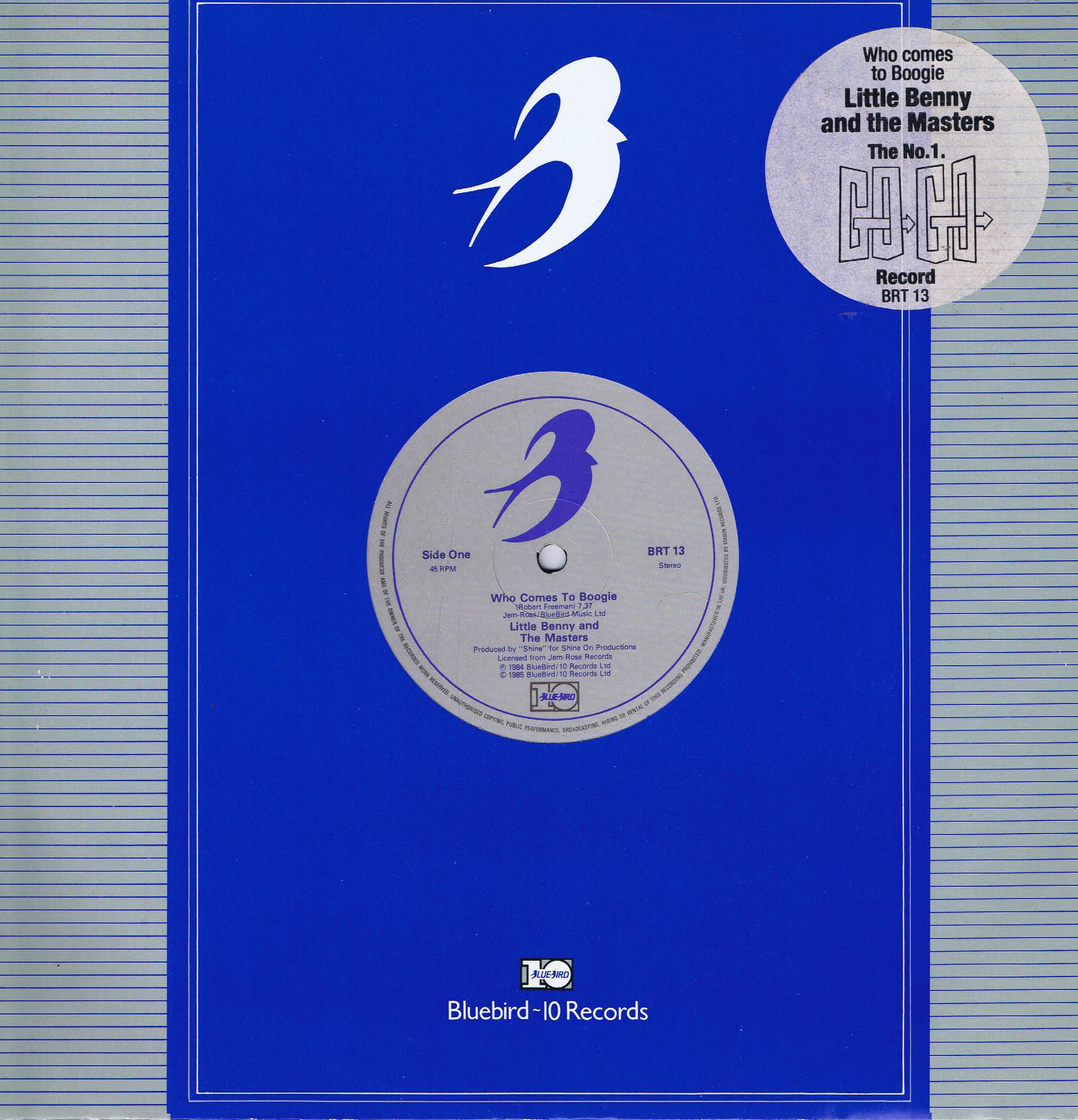 Little Benny and The Masters - Who Comes To Boogie - BRT 13 - 12-inch Record