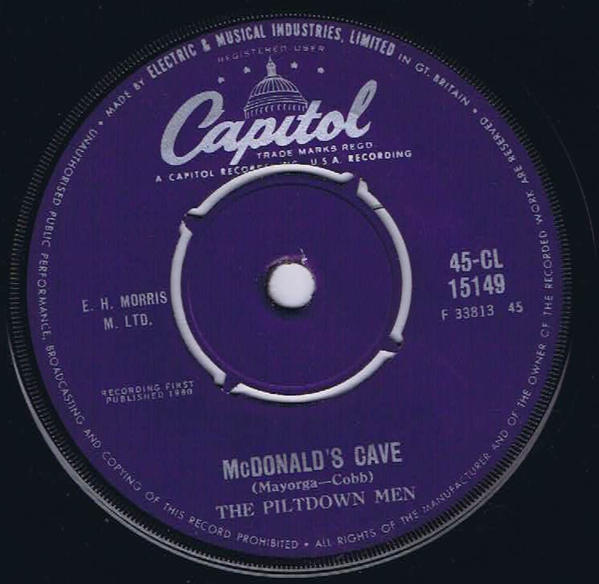 The Piltdown Men – McDonald's Cave - 45-CL 15149 - 7-inch Vinyl Record