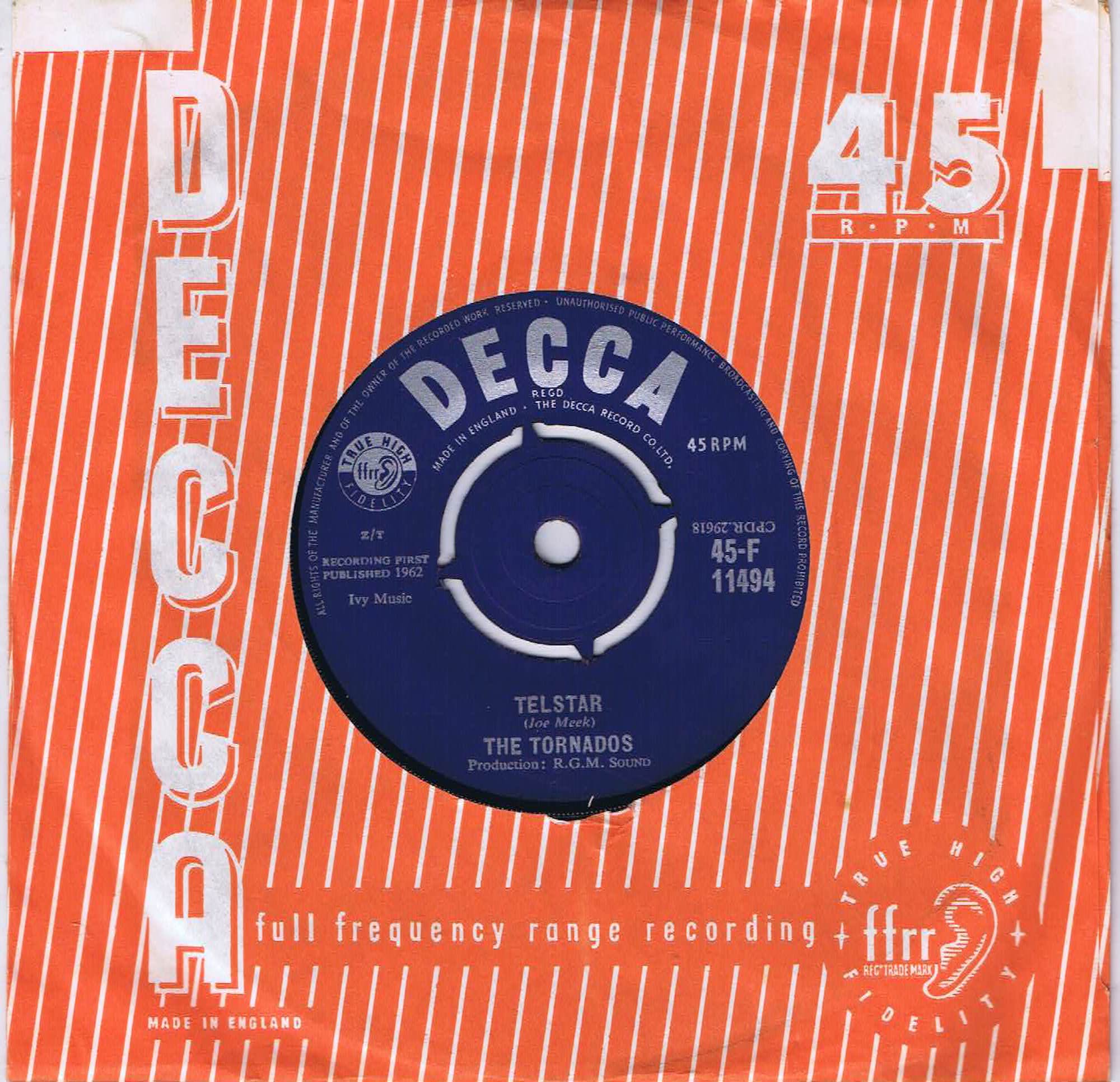 The Tornados – Telstar - 45-F 11494 - 7-inch Vinyl Record
