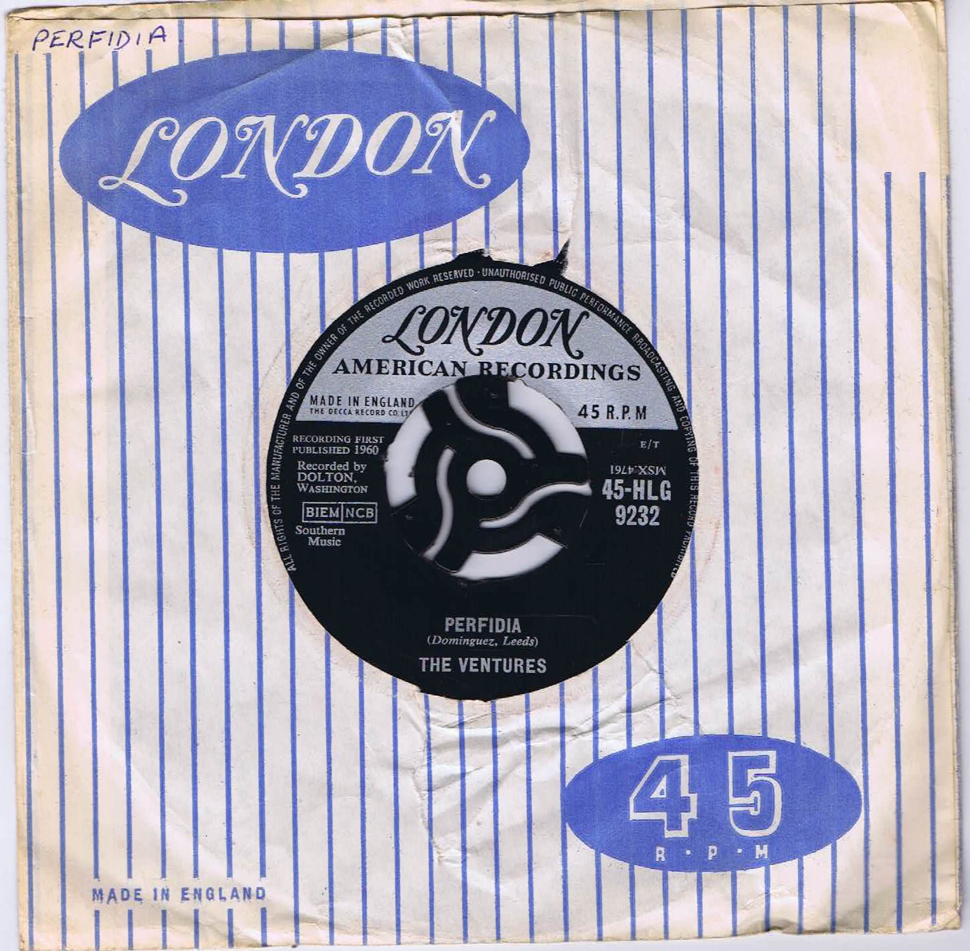 The Ventures – Perfidia - 45-HLG 9232 - 7-inch Vinyl Record