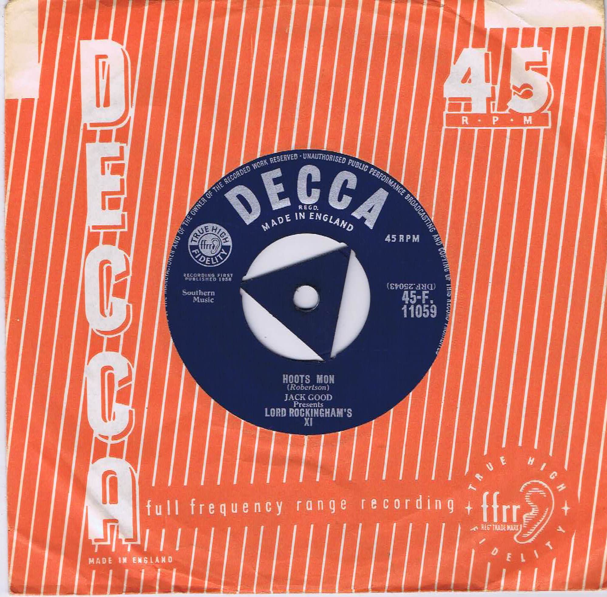 Lord Rockingham's XI ‎– Hoots Mon - 45-F.11059 - 7-inch Vinyl Record