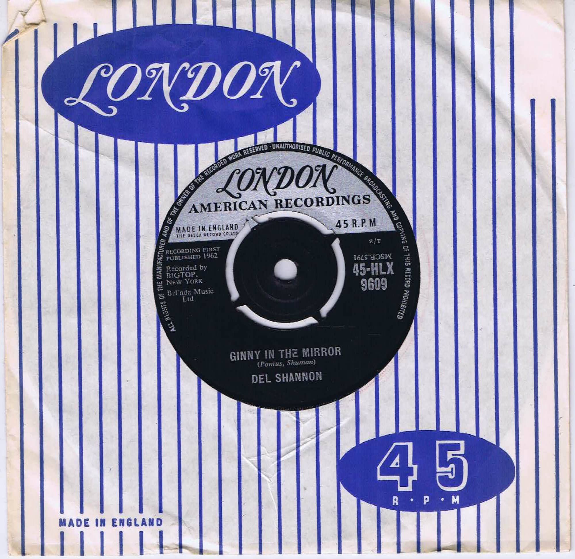 Del Shannon – The Swiss Maid - 45-HLX 9609 - 7-inch Vinyl Record