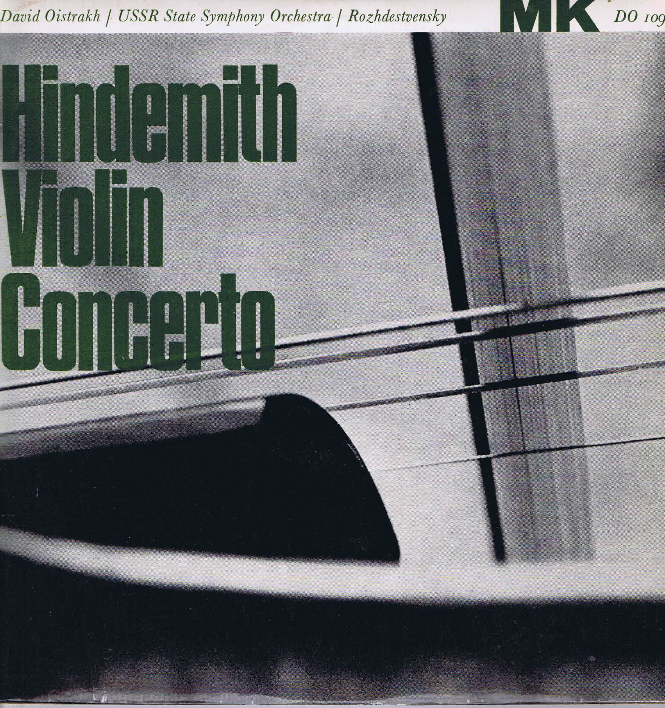 DO 10977 - Hindemith / Oistrakh – Violin Concerto - LP Vinyl Record