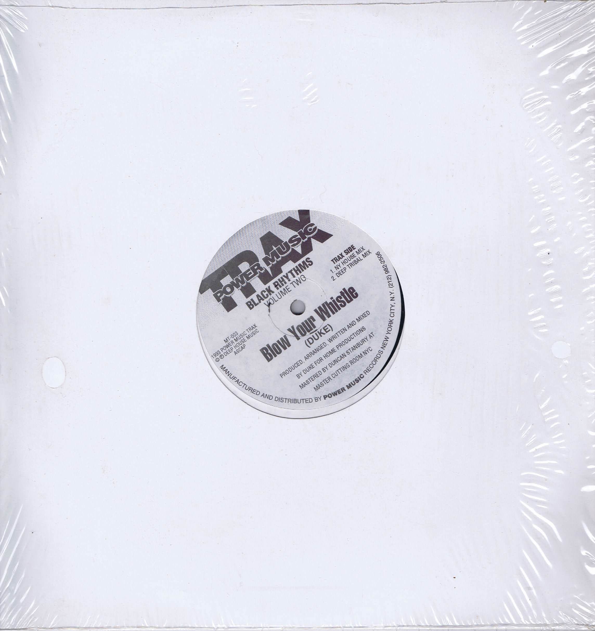 Black Rhythms – Blow Your Whistle - MT-003 - 12-inch Vinyl Record