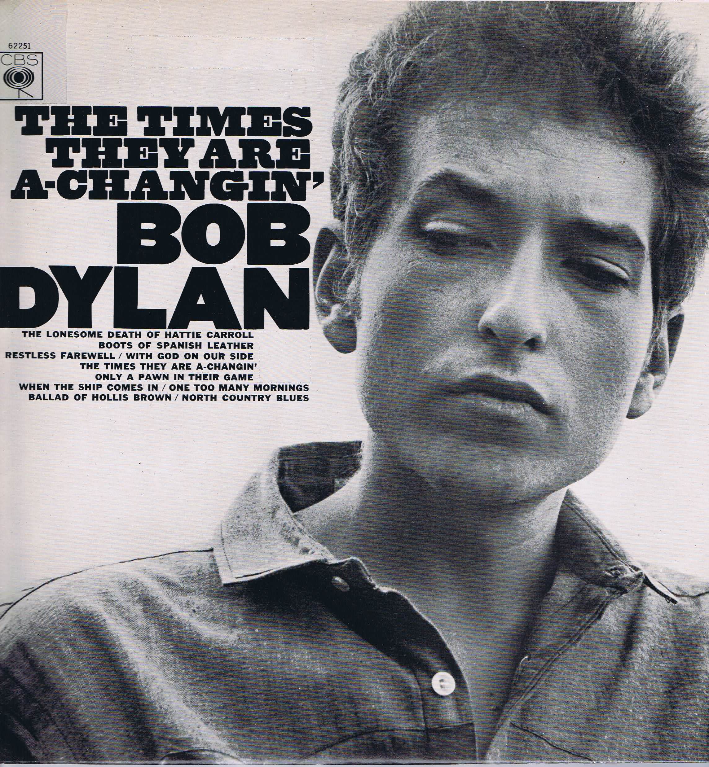 Bob Dylan – The Times They Are A-Changin' - CBS 62251 - Stereo LP Vinyl Record