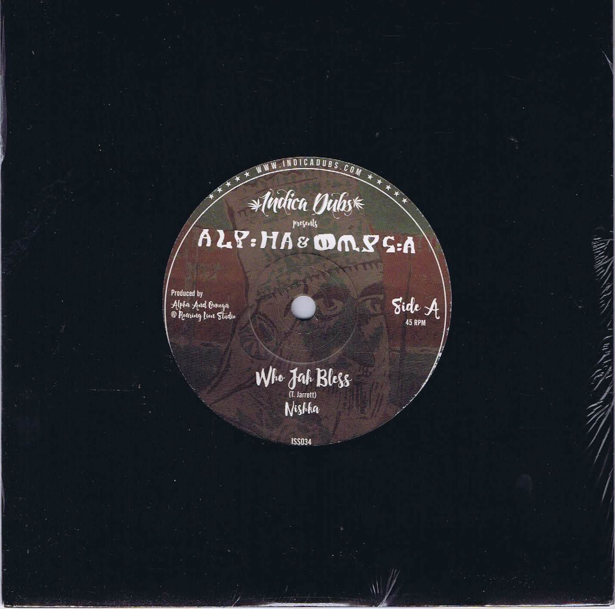 Alpha & Omega Feat. Nishka – Who Jah Bless - Indica Dubs ‎ISS034 - 7-inch Record
