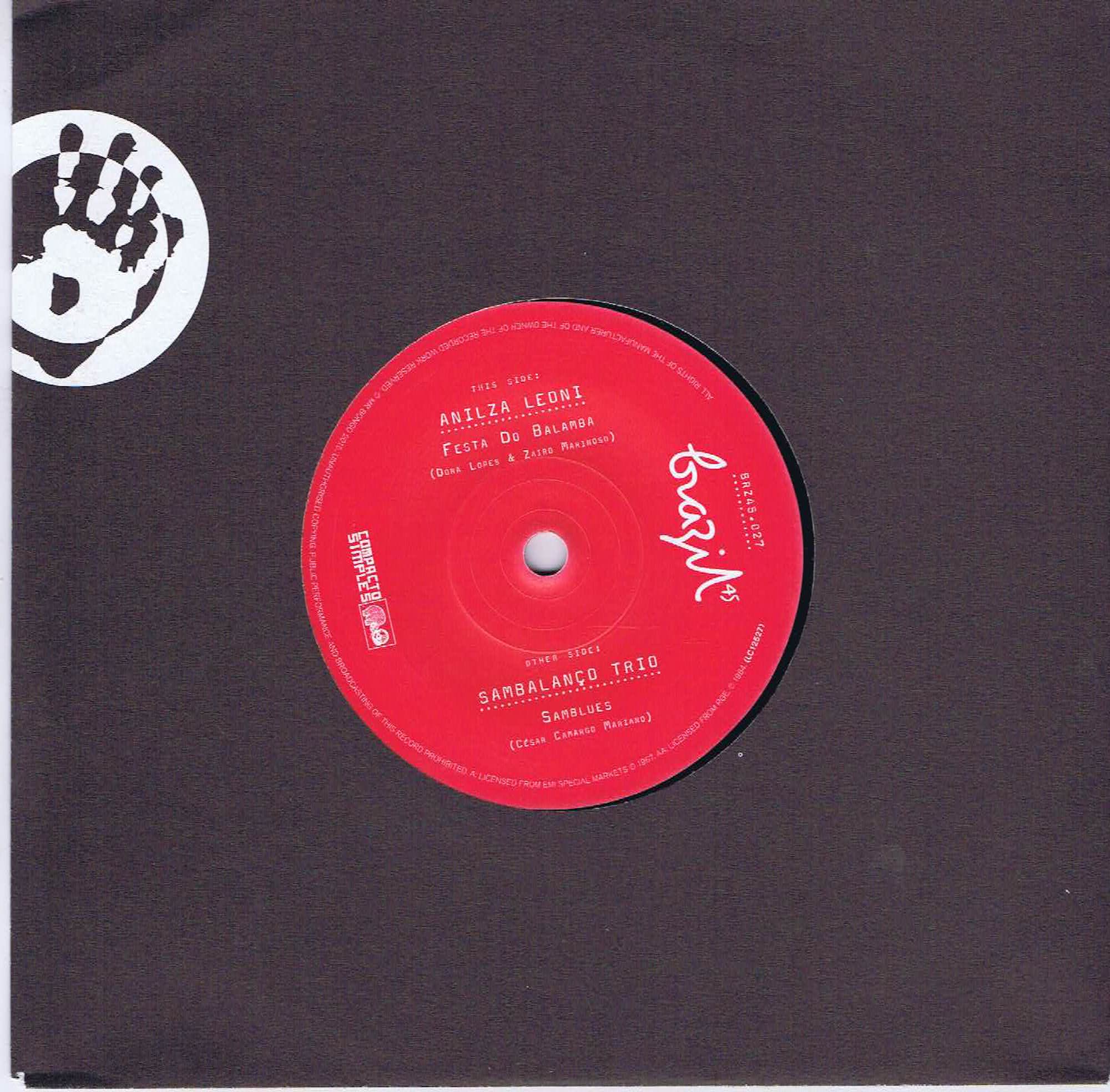 Anilza Leoni / Sambalanço Trio – Balumba / Sam Blues - BRZ45.027 - 7-inch Record