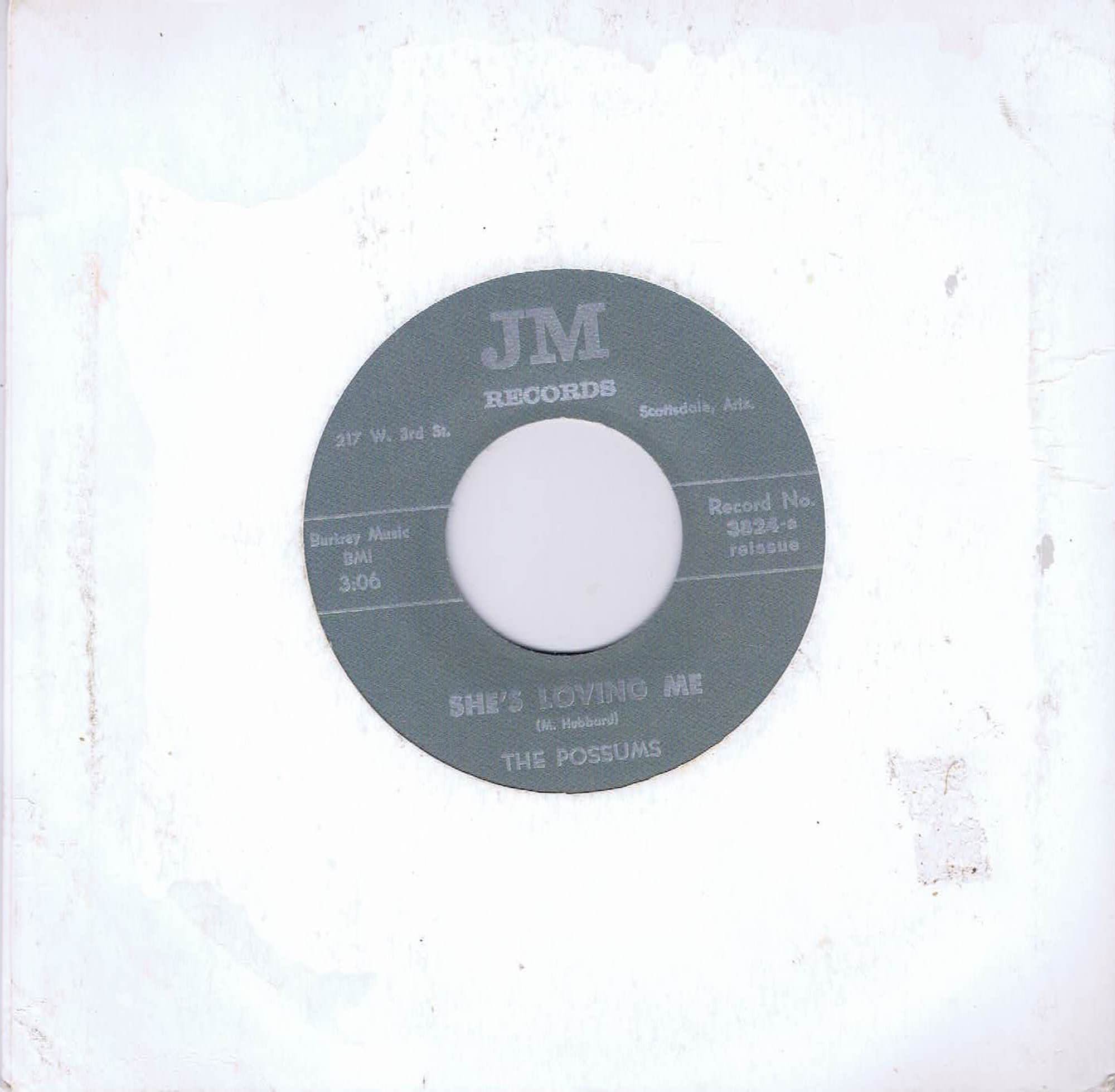 The Possums – She's Loving Me - JM Records 3824 (Unofficial) - 7-inch Record