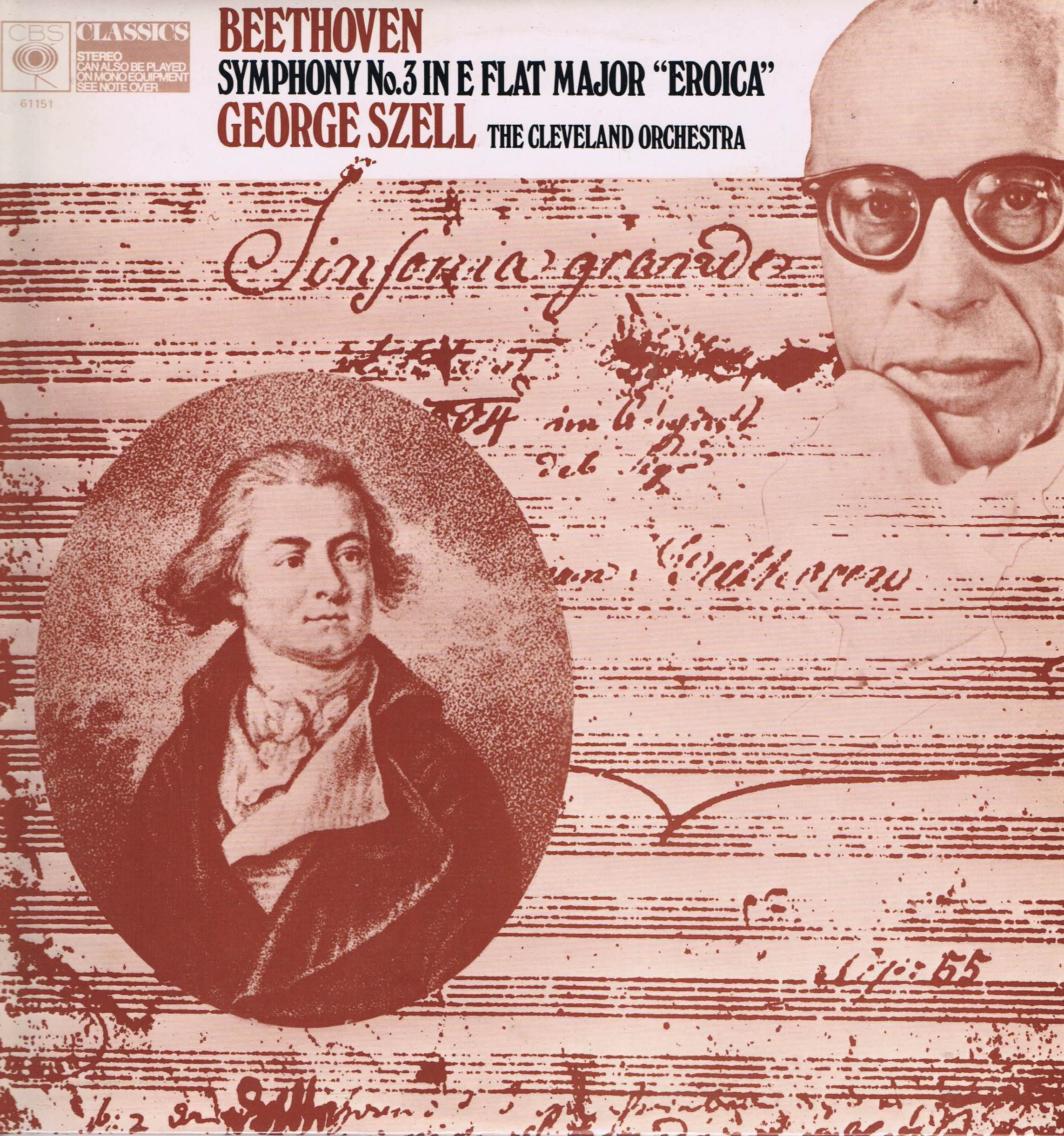 CBS 61151 - Beethoven - Symphony No. 3 - Szell - LP Vinyl Record