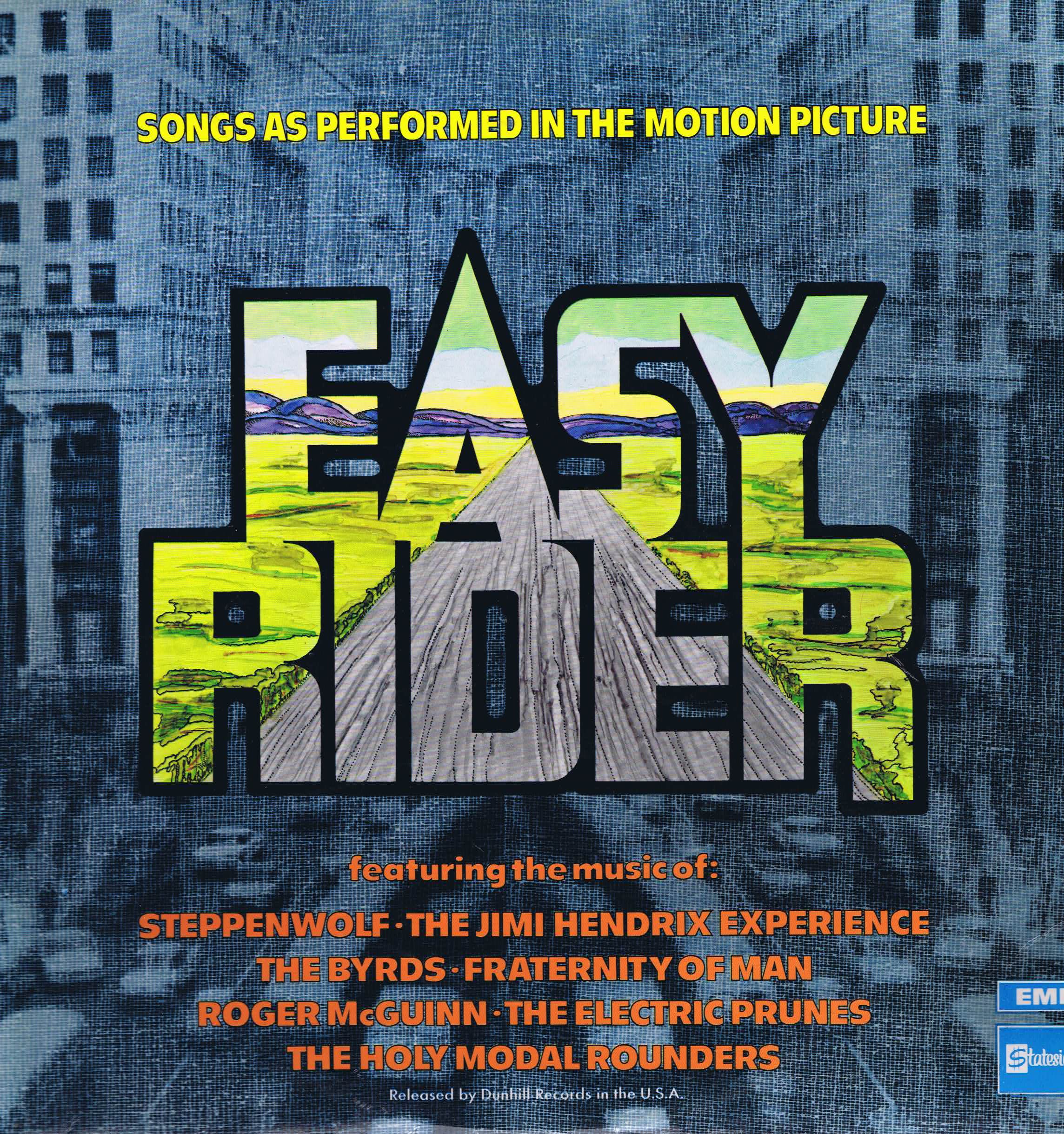 Easy Rider – Songs As Performed In The Motion Picture – Stateside SSL 5018 LP Vinyl Record