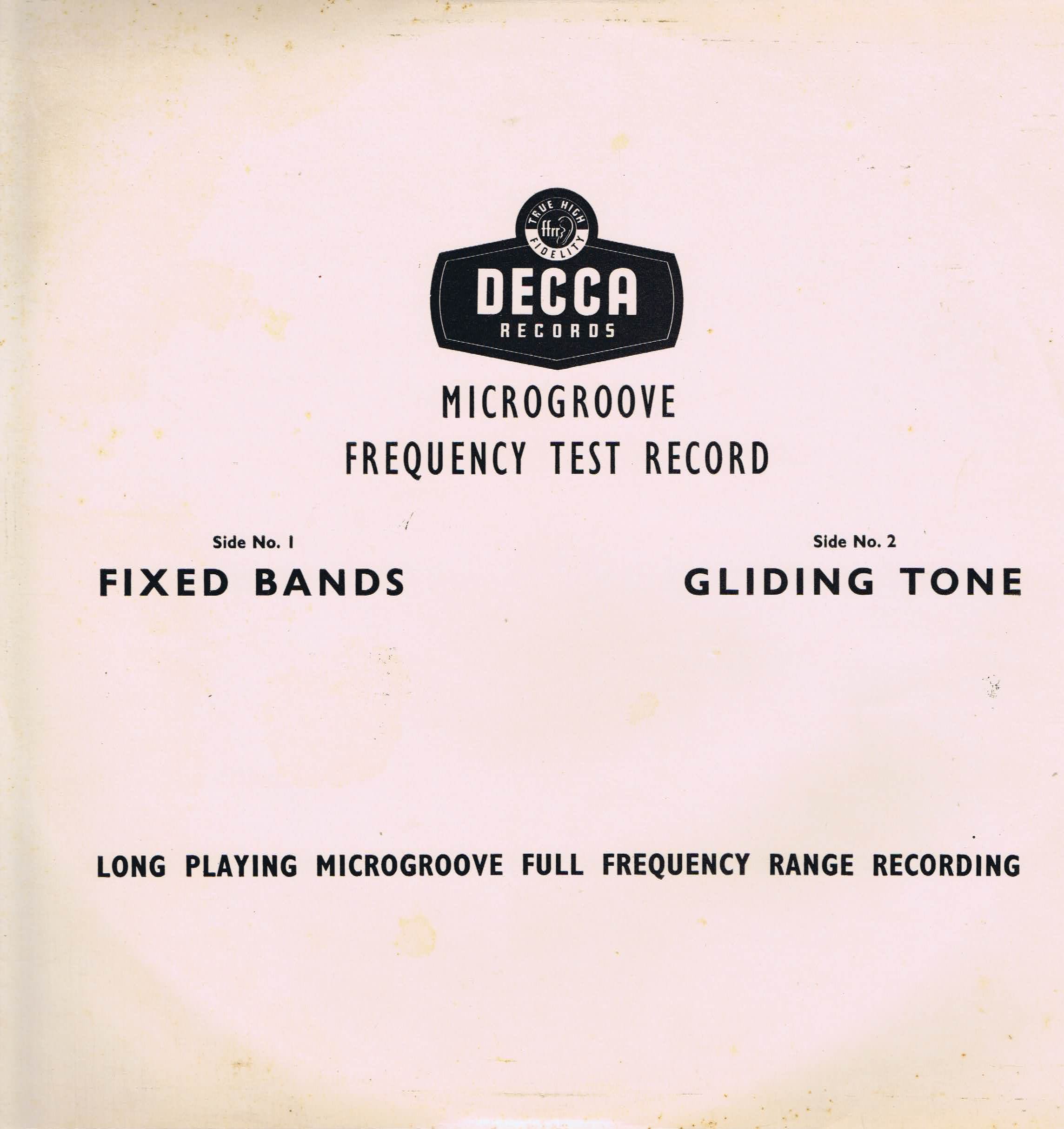 Decca Microgroove Frequency Test Record - Decca LXT 5346