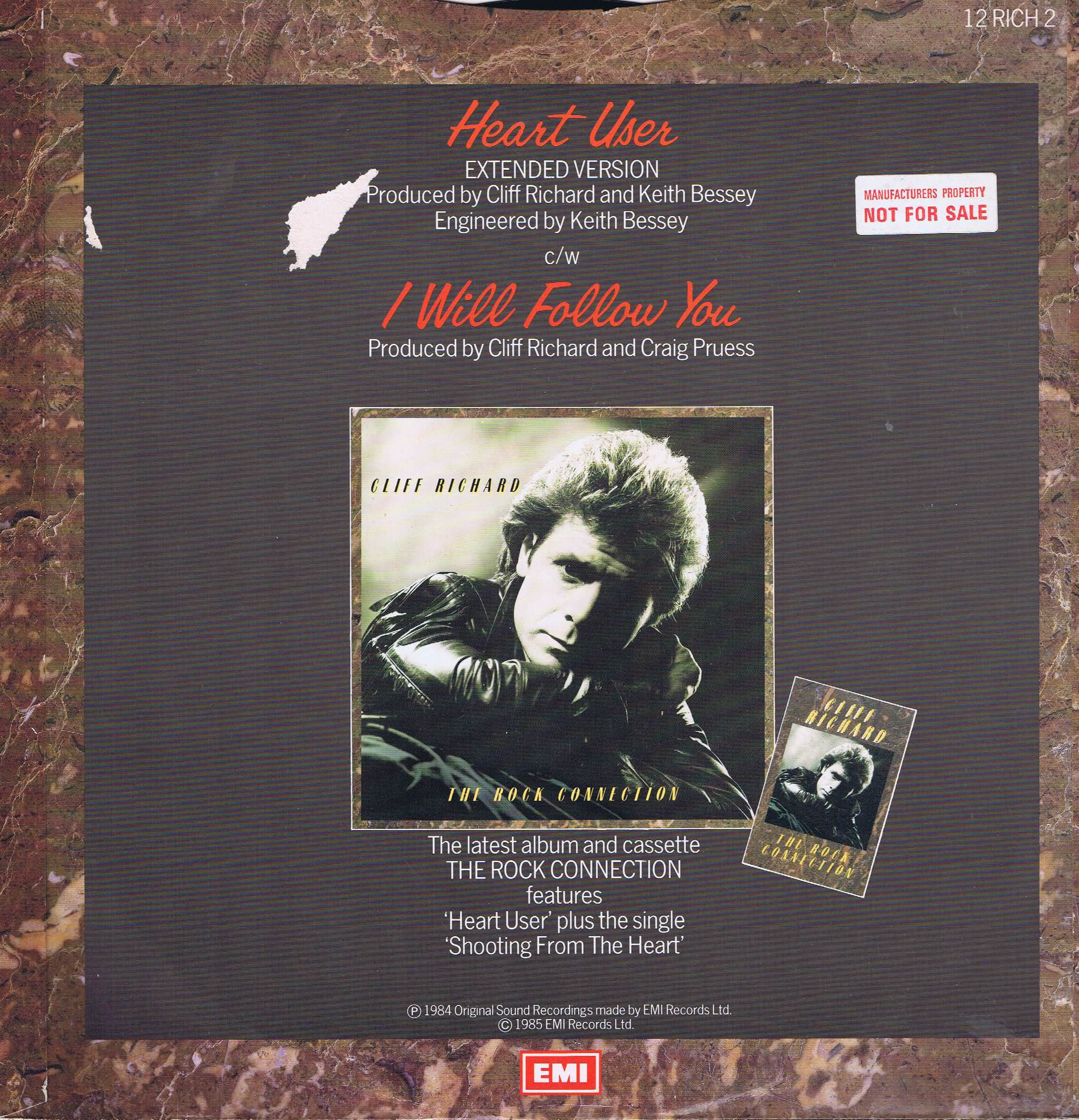 Cliff Richard - Heart User - 12 RICH 2 – Signed Promo #cliffrichard Cliff Richard - Heart User - 12 RICH 2 – Signed Promo #cliffrichard