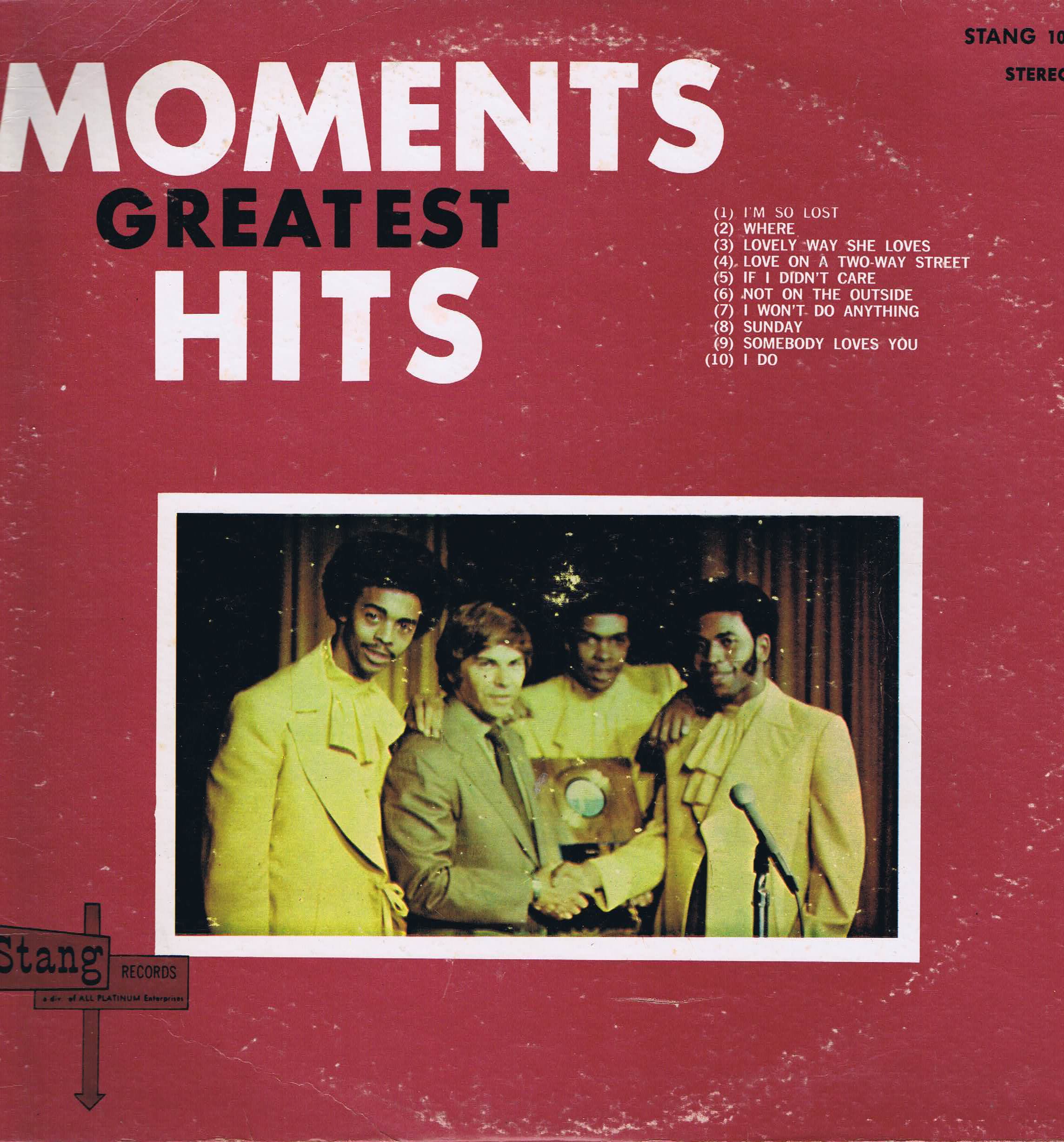 Moments - Greatest Hits - STANG 1004 – Signed LP Vinyl Record