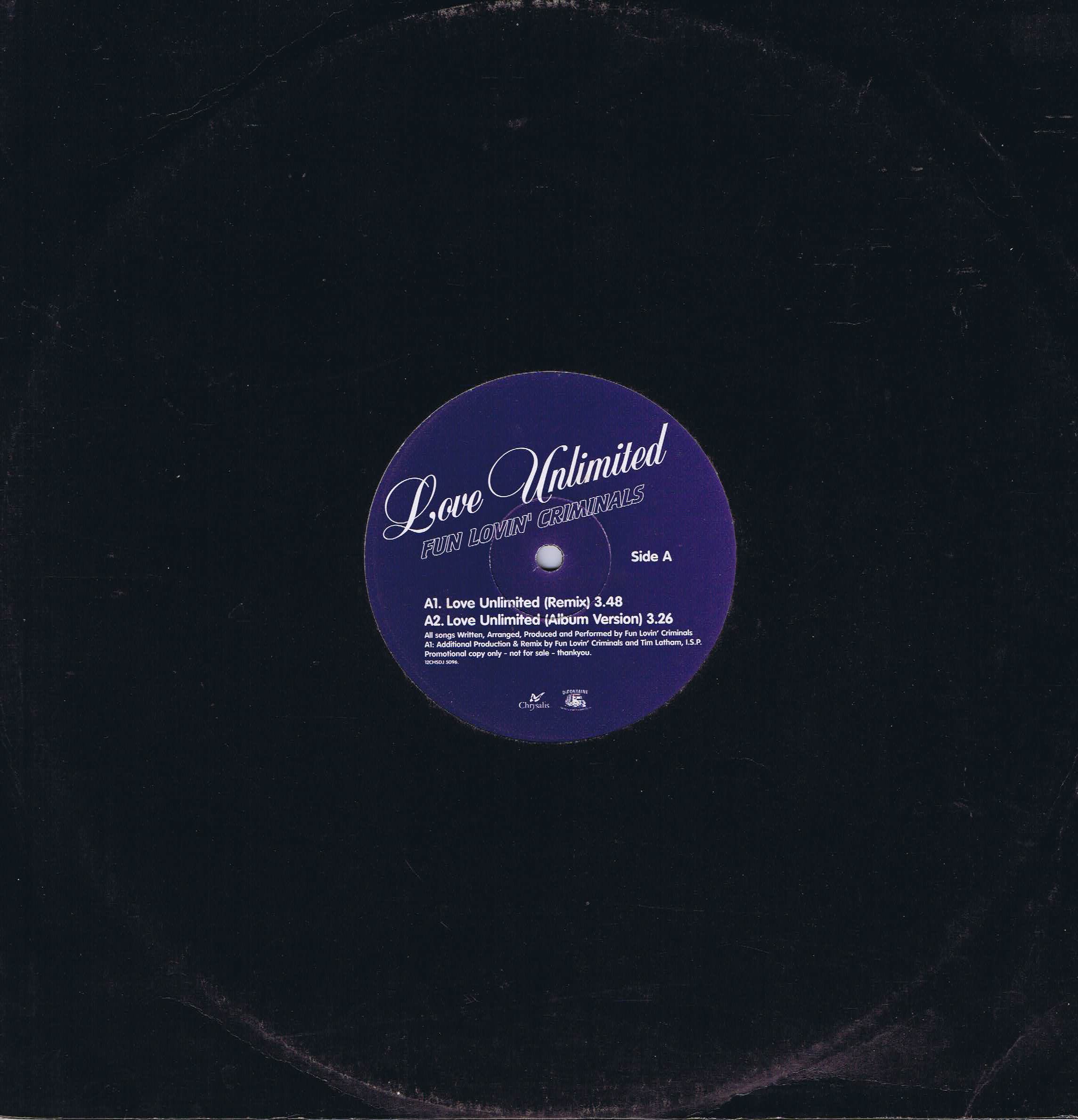 Fun Lovin' Criminals - Love Unlimited – 12-Inch Promo #funlovincriminals
