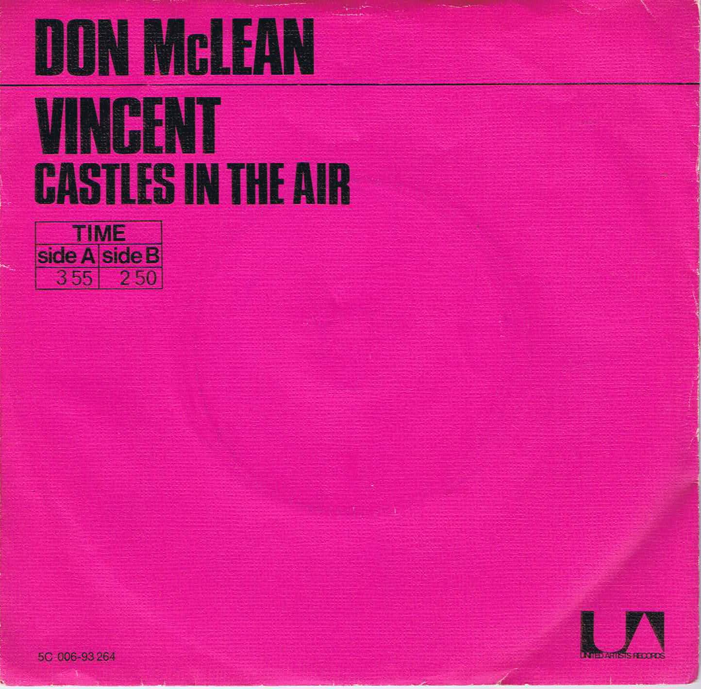 Don McLean - Vincent / Castles In The Air - 7-inch Vinyl