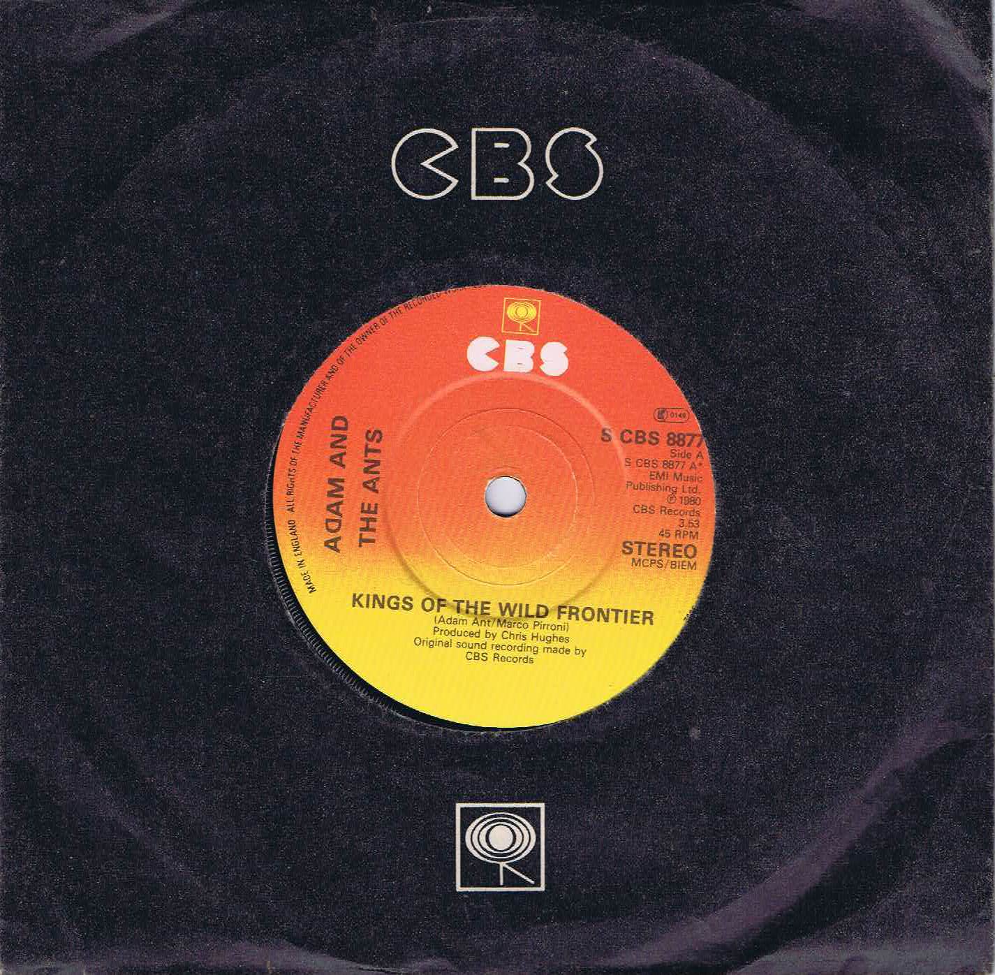 Adam And The Ants - Kings Of The Wild Frontier - S CBS 8877 - 7-inch Record
