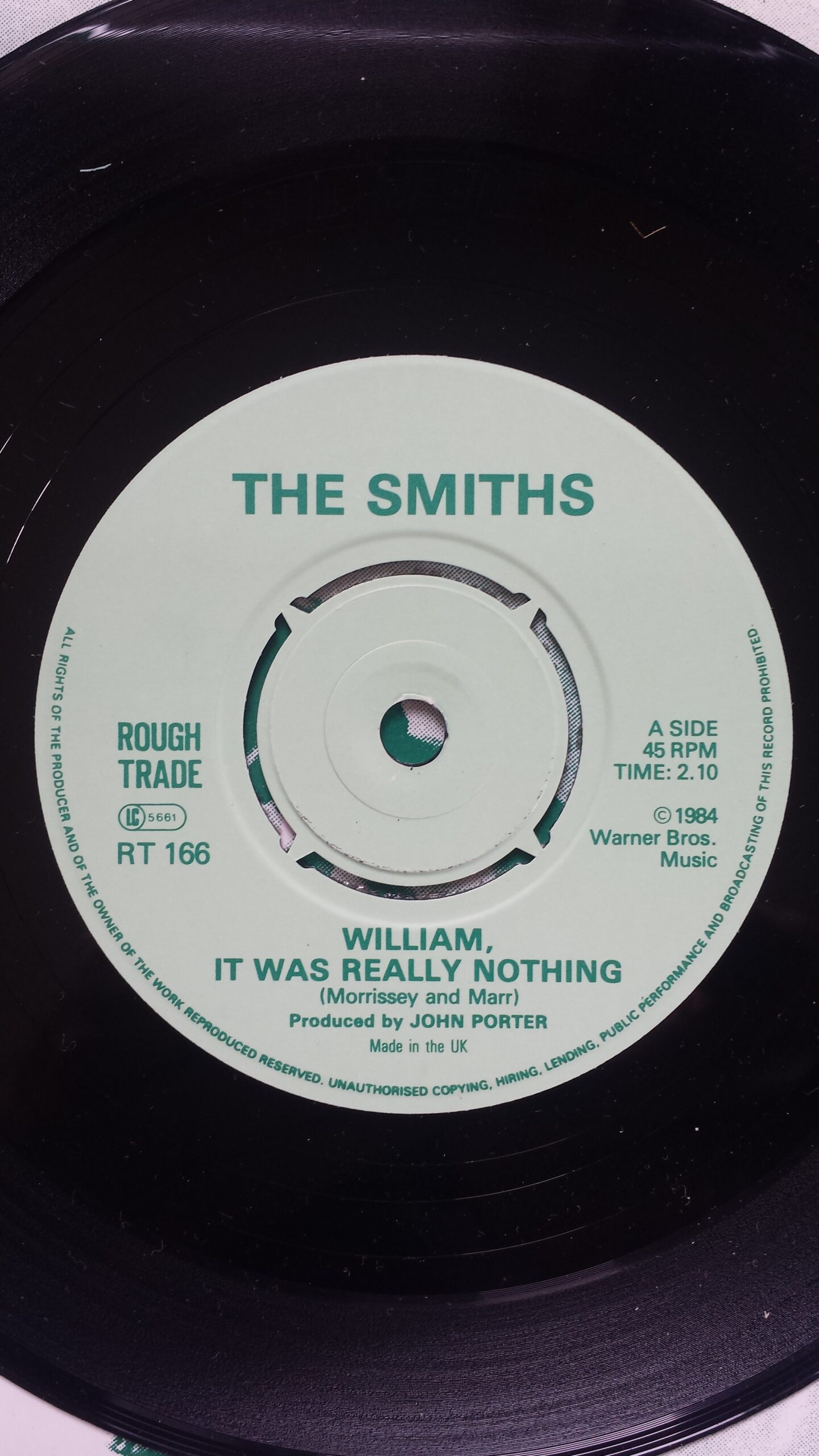 The Smiths - William, It Was Really Nothing - RT 166 - 7-inch #thesmiths The Smiths - William, It Was Really Nothing - RT 166 - 7-inch #thesmiths