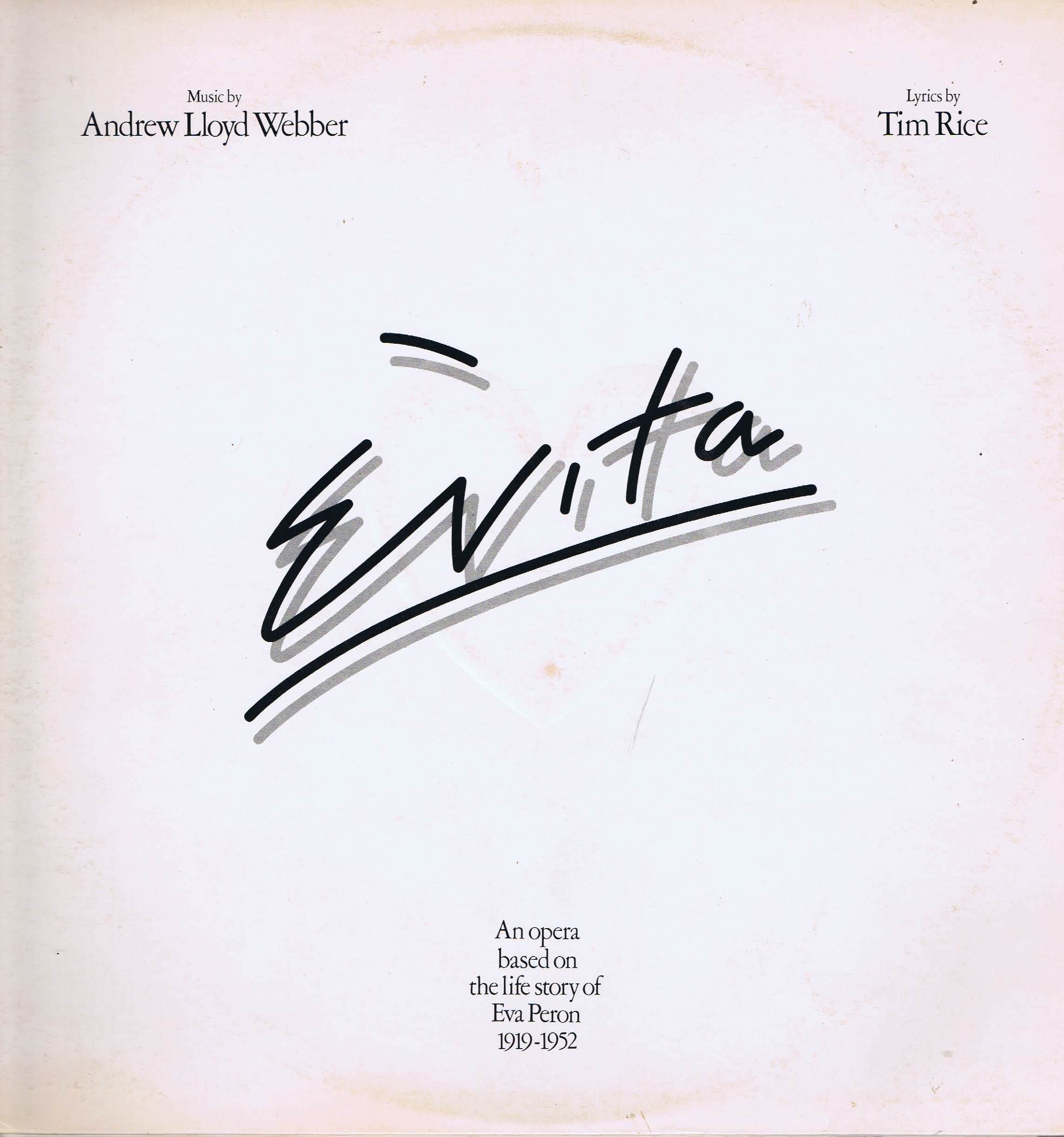 Evita - Andrew Lloyd Webber - Tim Rice – Double LP Vinyl Record