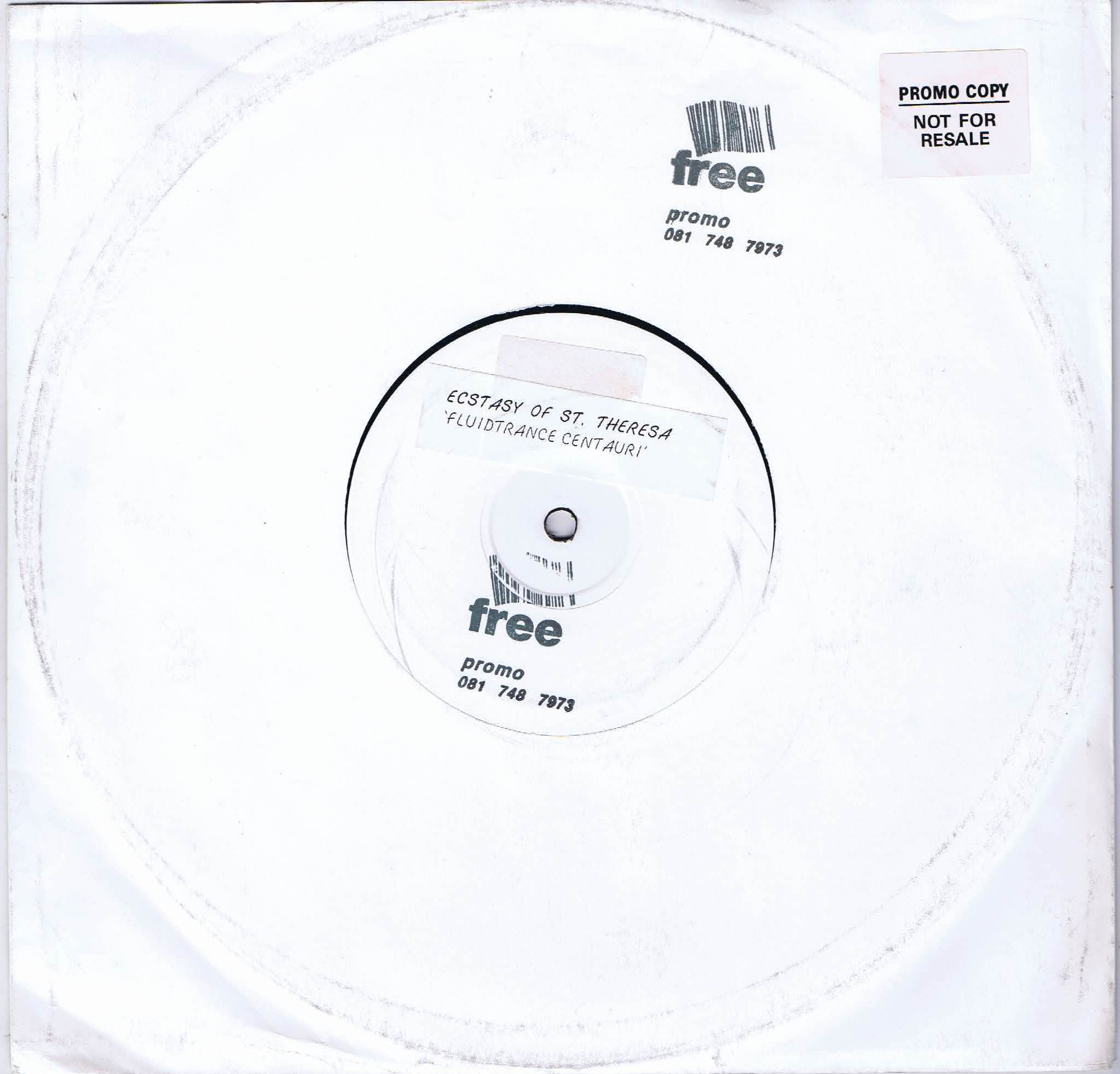Ecstasy Of St. Theresa – Fluidtrance Centauri - 10-inch Promo Vinyl Record