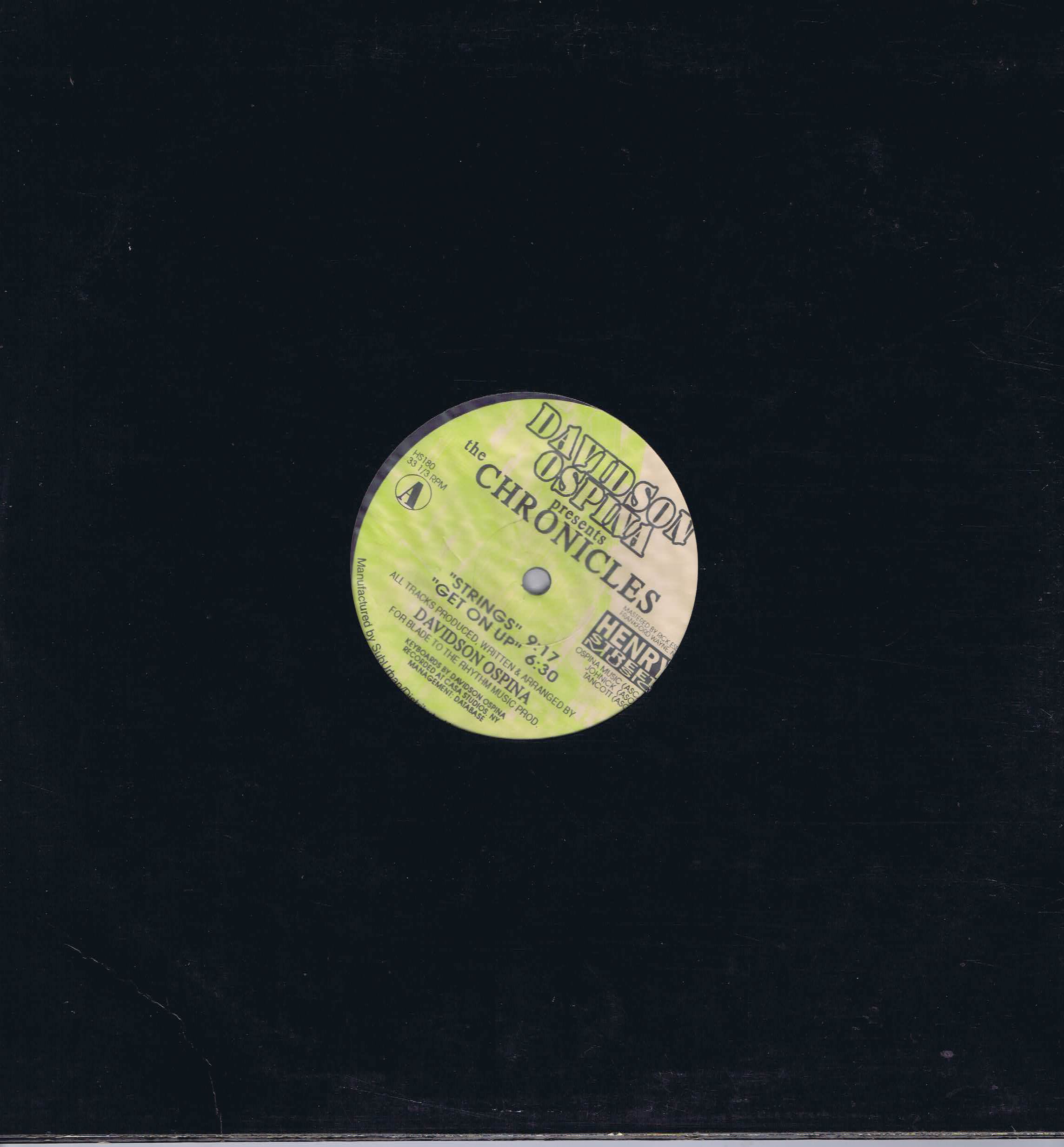 Davidson Ospina – The Chronicles - HS180 - 12-inch Vinyl Record