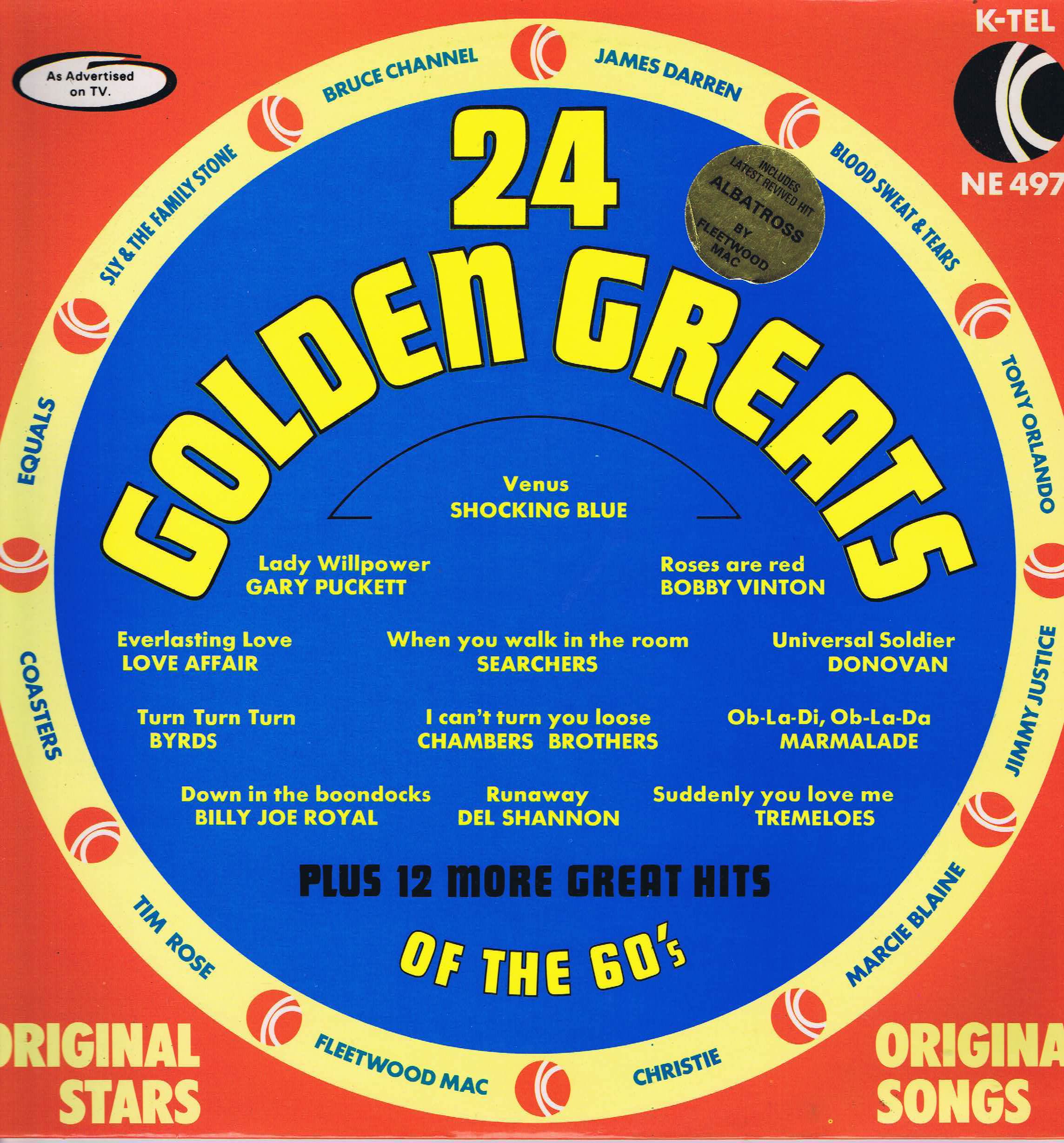 Various Artists - 24 Golden Greats Of The 60's - NE 497 - LP Vinyl Record