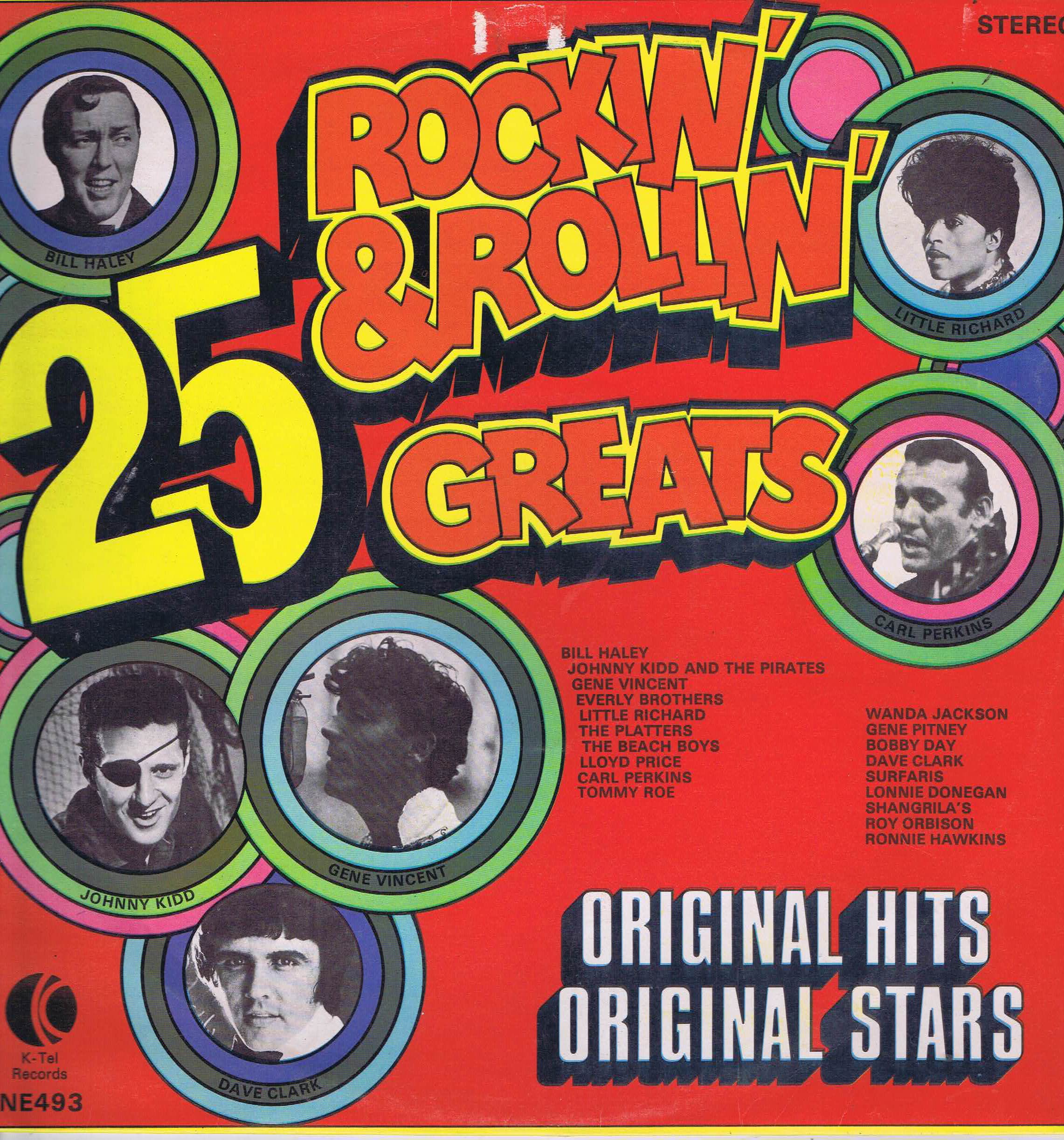 Various - 25 Rockin' & Rollin' Greats – K-Tel NE 493 - LP Vinyl Record