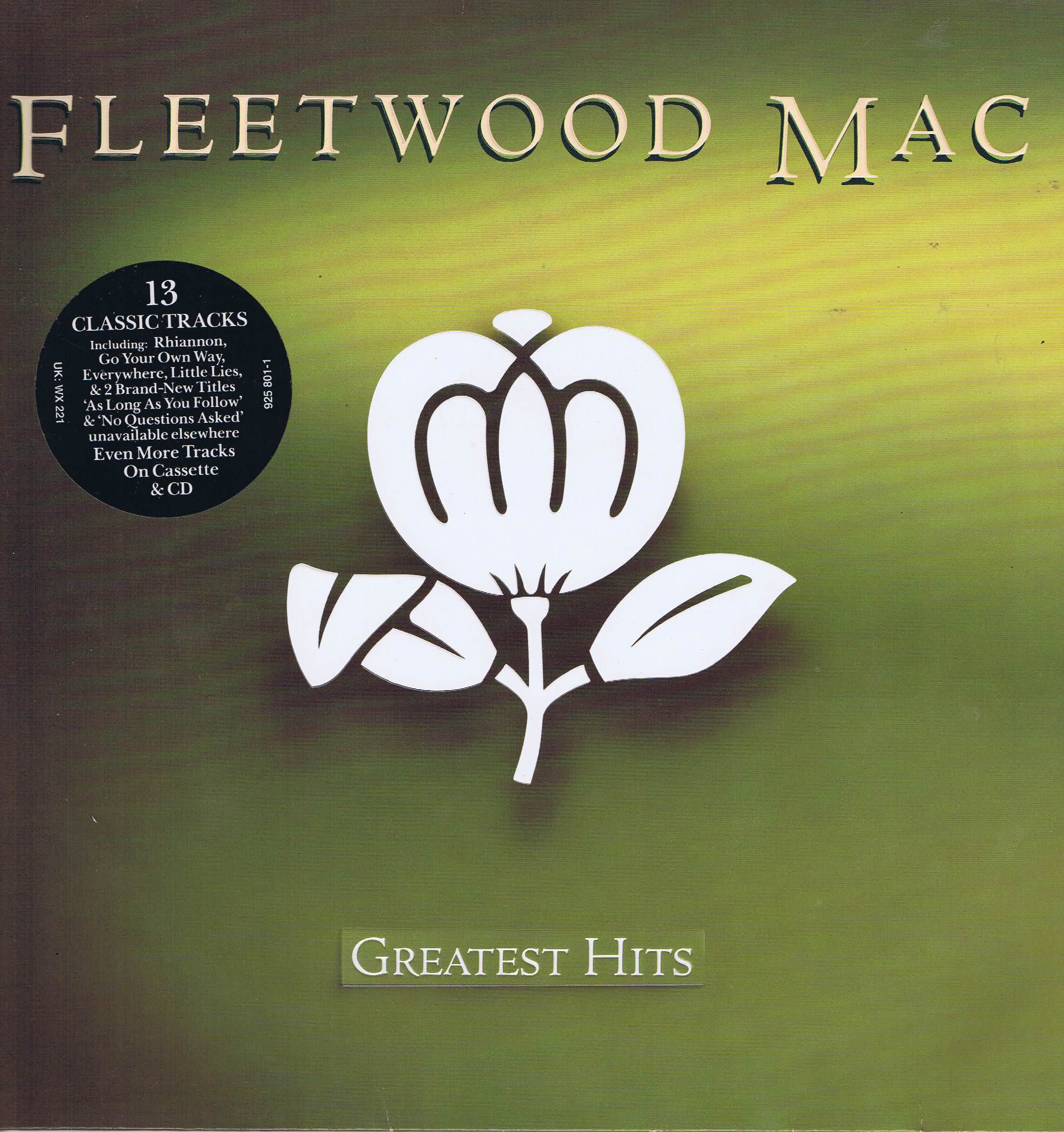 Fleetwood Mac – Greatest Hits – WX 221 / 925 801-1 – LP Vinyl Record