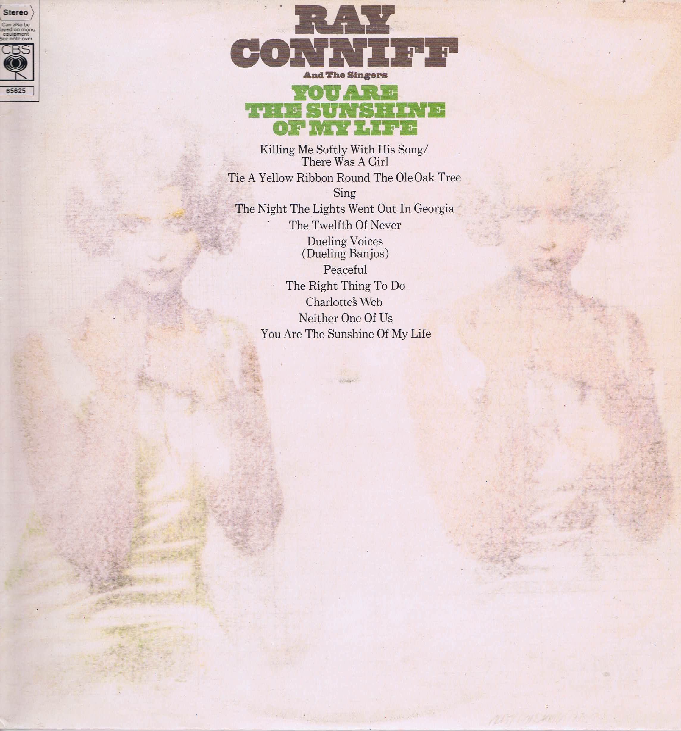 Ray Conniff – You Are The Sunshine Of My Life - CBS 65625 - LP Vinyl Record